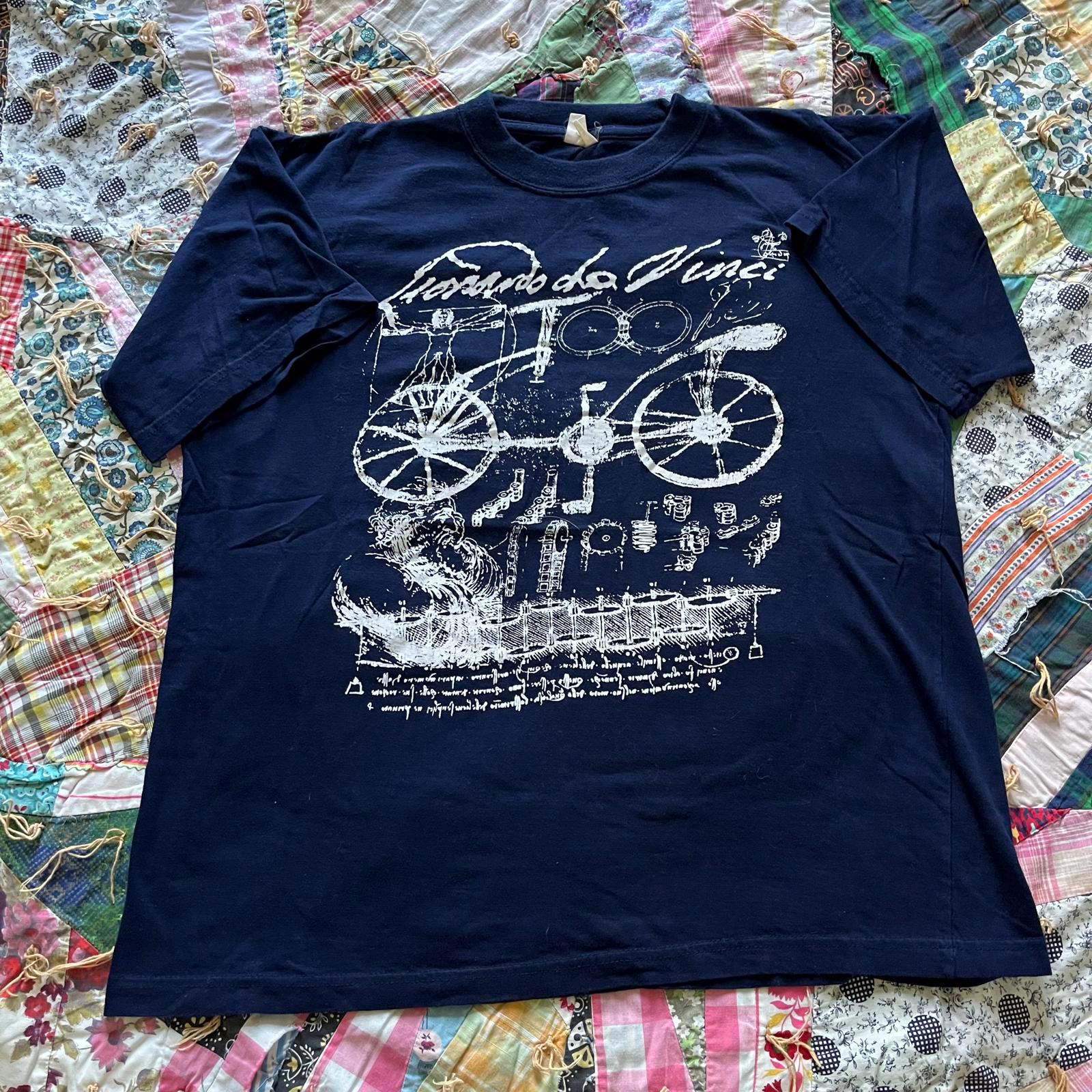 Vintage Leonardo Da Vinci Graphic Art Bike Shirt Graphic Tee – Premium Graphic · Must-Have Style