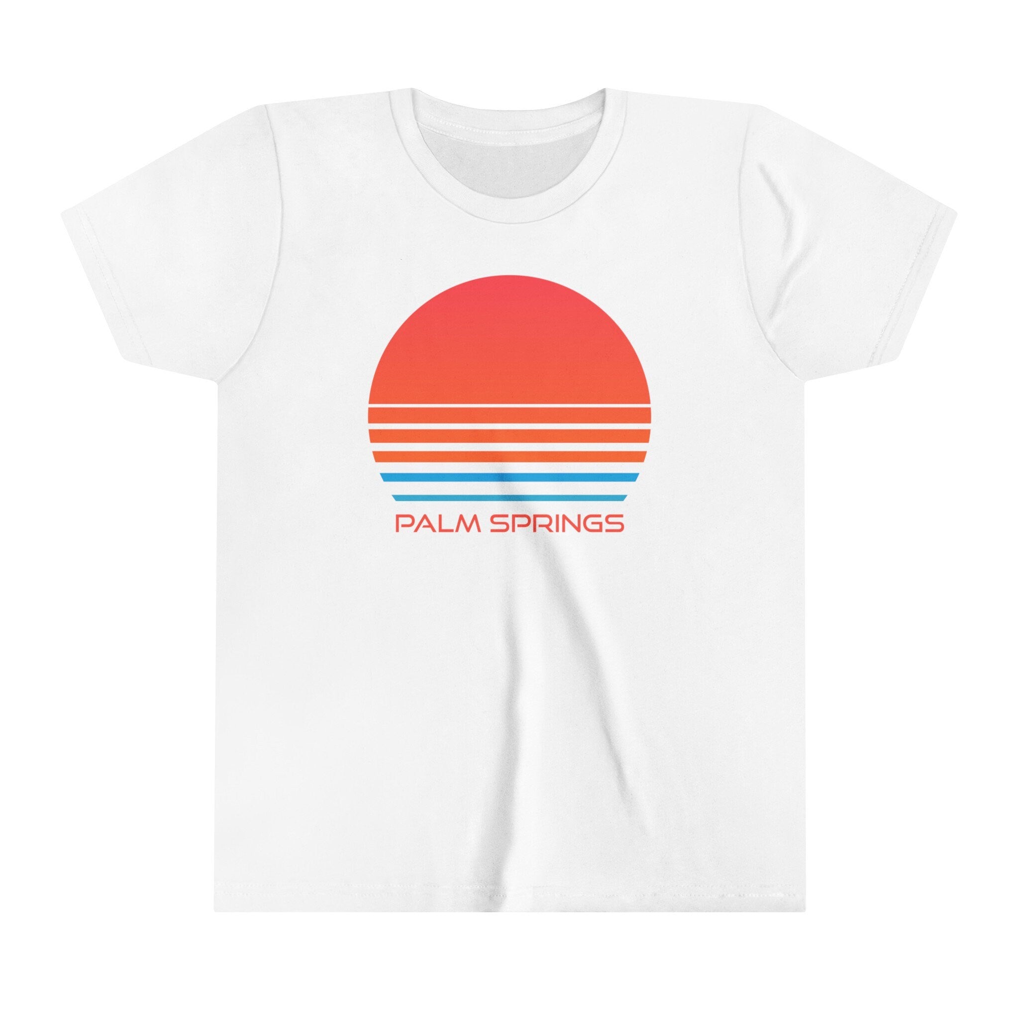 Palm Springs California Youth Shirt Retro 80s Palm Springs Kid39s TShirt Personalization Available Graphic Tee – Feel-Good Design · Great Gift For Fans