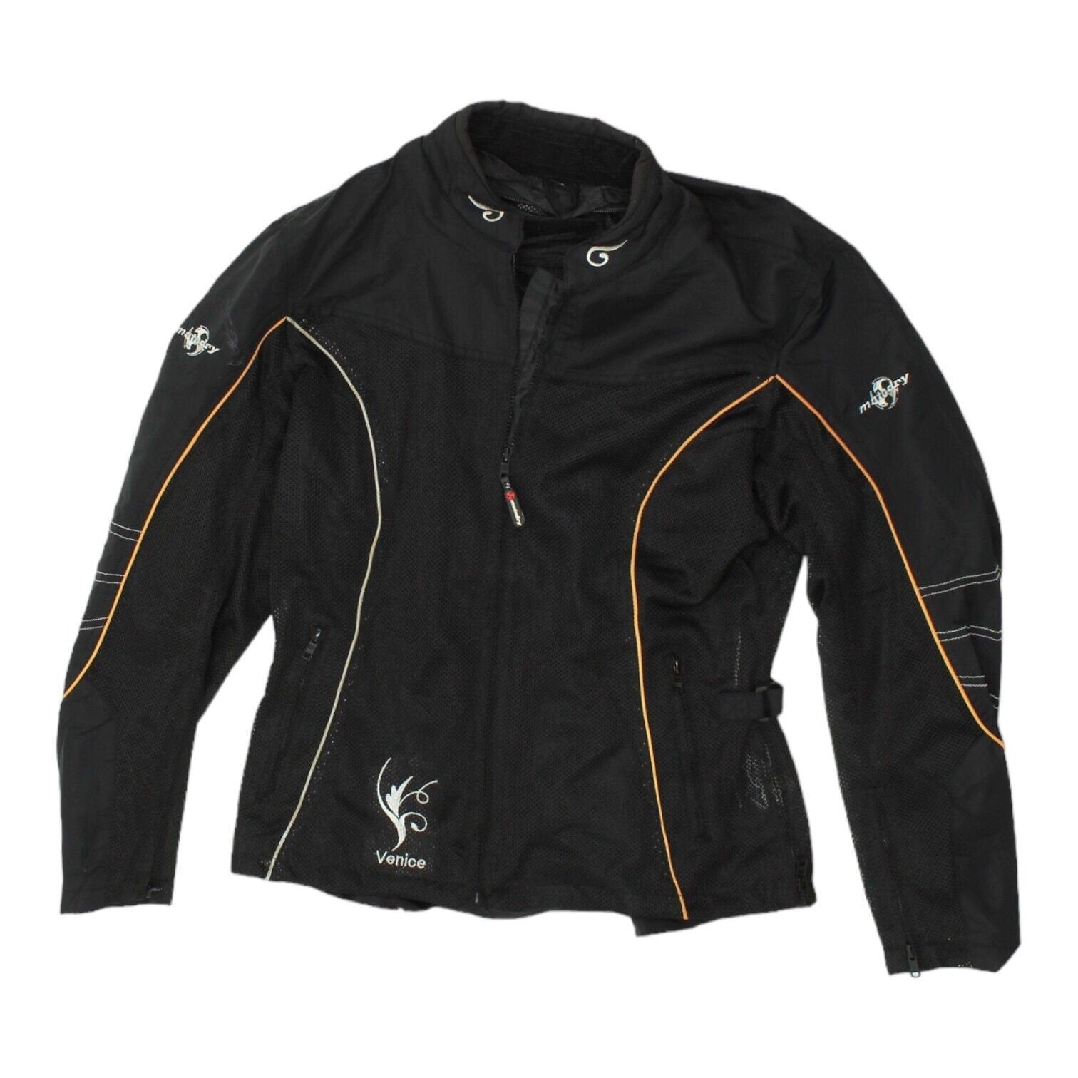 Motodry Venice Womens Black Nylon Lightweight Motorcycle Jacket Vintage Biker Graphic Tee – Bold Style · High-Quality Print