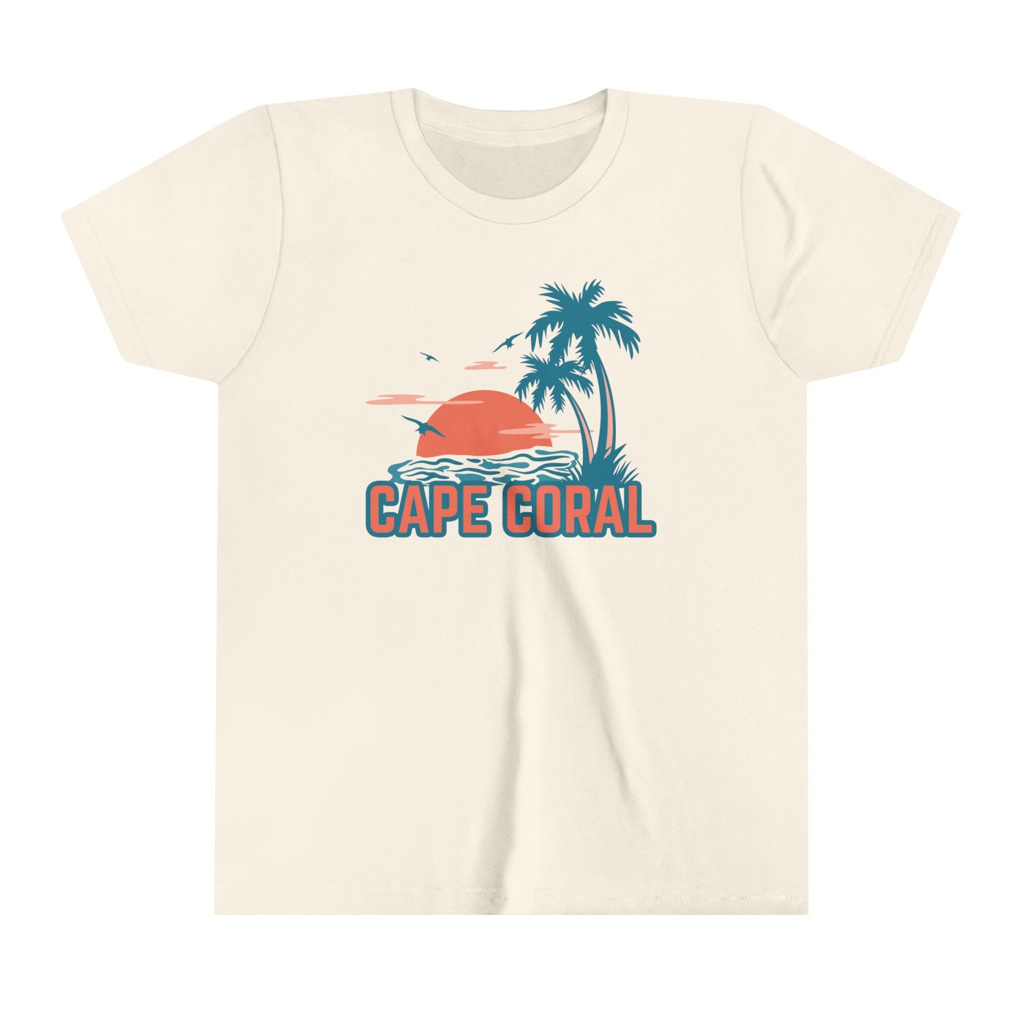 Cape Coral Florida Youth Shirt Retro Palm Tree Cape Coral Kid39s TShirt Personalization Available Graphic Tee – Fan Favorite · Must-Have Style