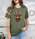 Highland Cow T Shirt Boho Cowgirl Shirt Cute Farm Animal Tee Western Cowboy Shirt Yee Haw Texas Design Farm Life Graphic Tee Graphic Tee – Everyday Comfort · High-Quality Print