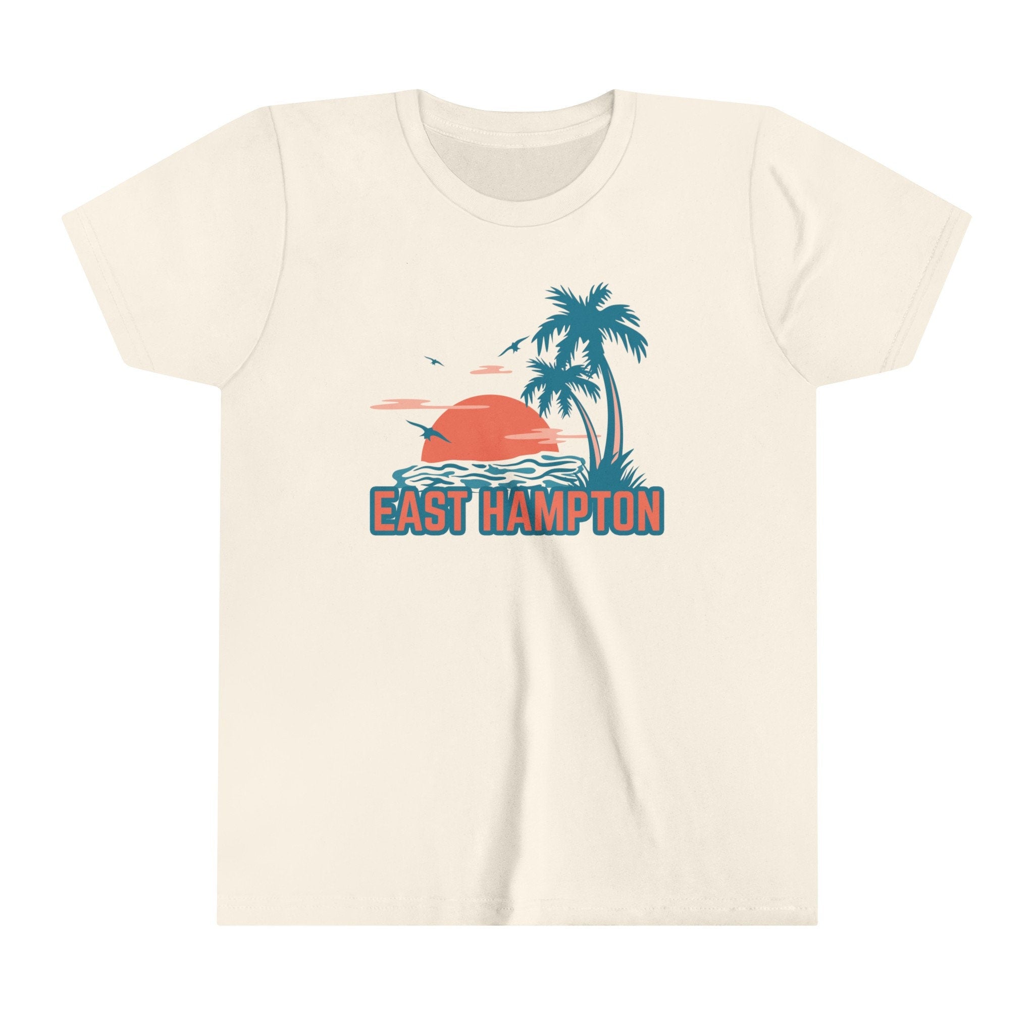 East Hampton New York Youth Shirt Retro Palm Tree East Hampton Kid39s TShirt Personalization Available Graphic Tee – Warm & Stylish · Great Gift For Fans