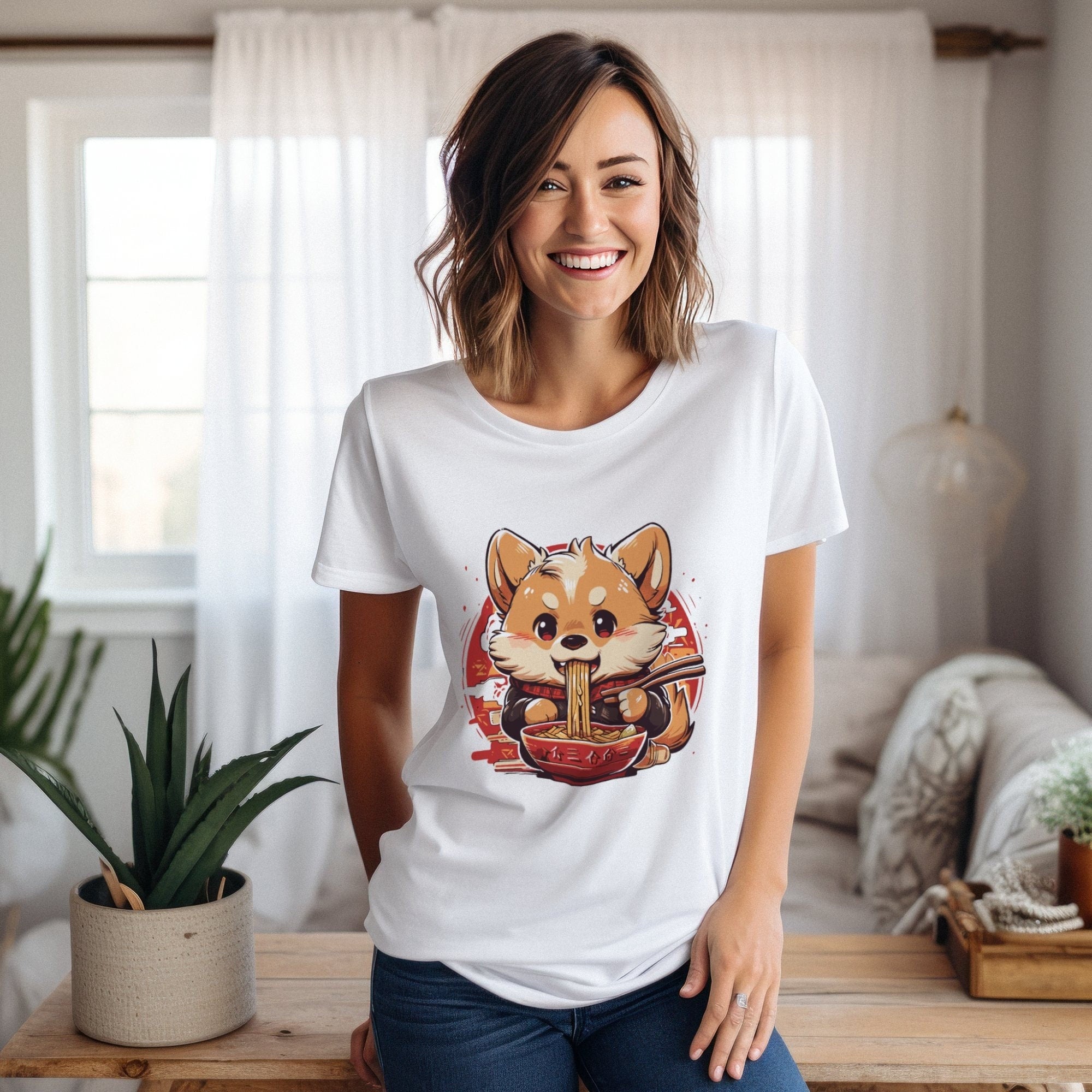 Cute Dog Ramen T Shirt Funny Dog Noodle Bowl Tee Adorable Puppy Shirt Anime Style Pet Lover Gift Cozy Welsh Pembroke Sweatshirt Pho Tee Sweatshirt – Premium Graphic · Must-Have Style