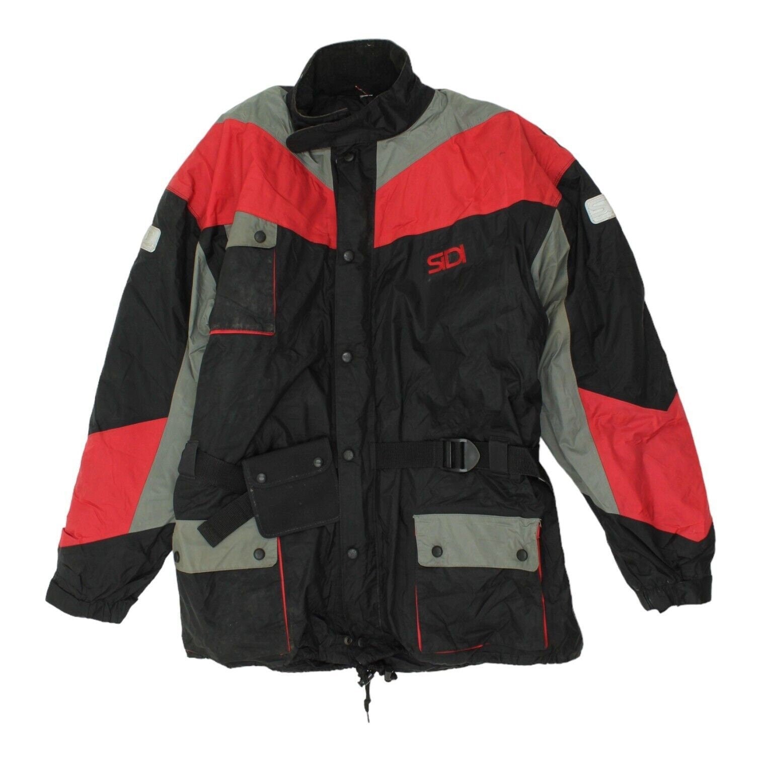 Sidi Mens Black Red Quilt Lined PVC Motorcycle Jacket Vintage Motorsport VTG Graphic Tee – Bold Style · Perfect For Daily Wear