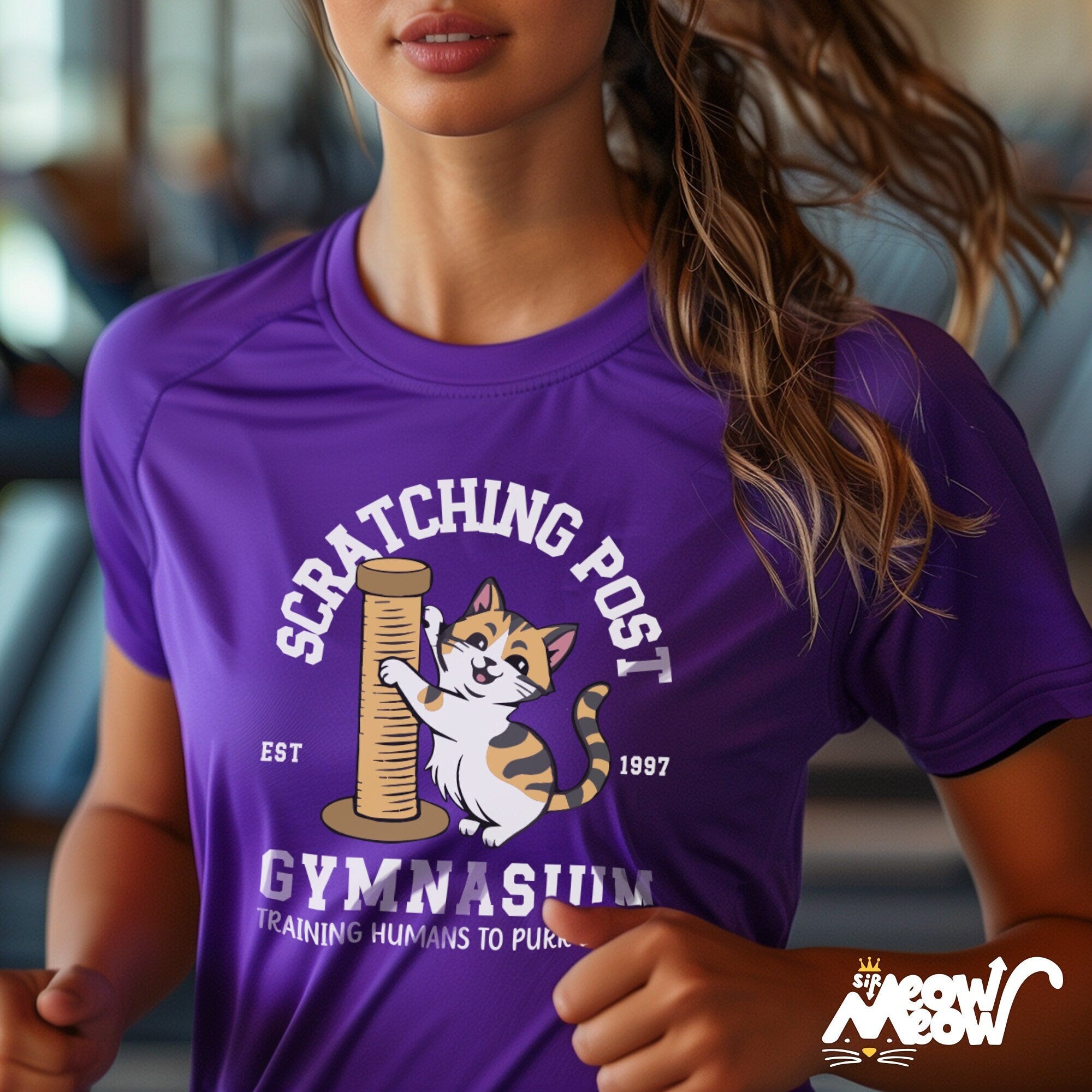 Scratching Post Gymnasium T Shirt Funny Cat Training Unisex Tee Perfect for Cat Lovers Unique Gift Idea Graphic Tee – Everyday Comfort · Great Gift For Fans