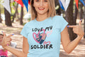 Ladies Military Shirt Armed Services T Shirt Love My Soldier Gift For Him Her Soldier Wife Mother Unisex Garment Dyed T shirt Graphic Tee – Fan Favorite · Top Pick For Any Outfit