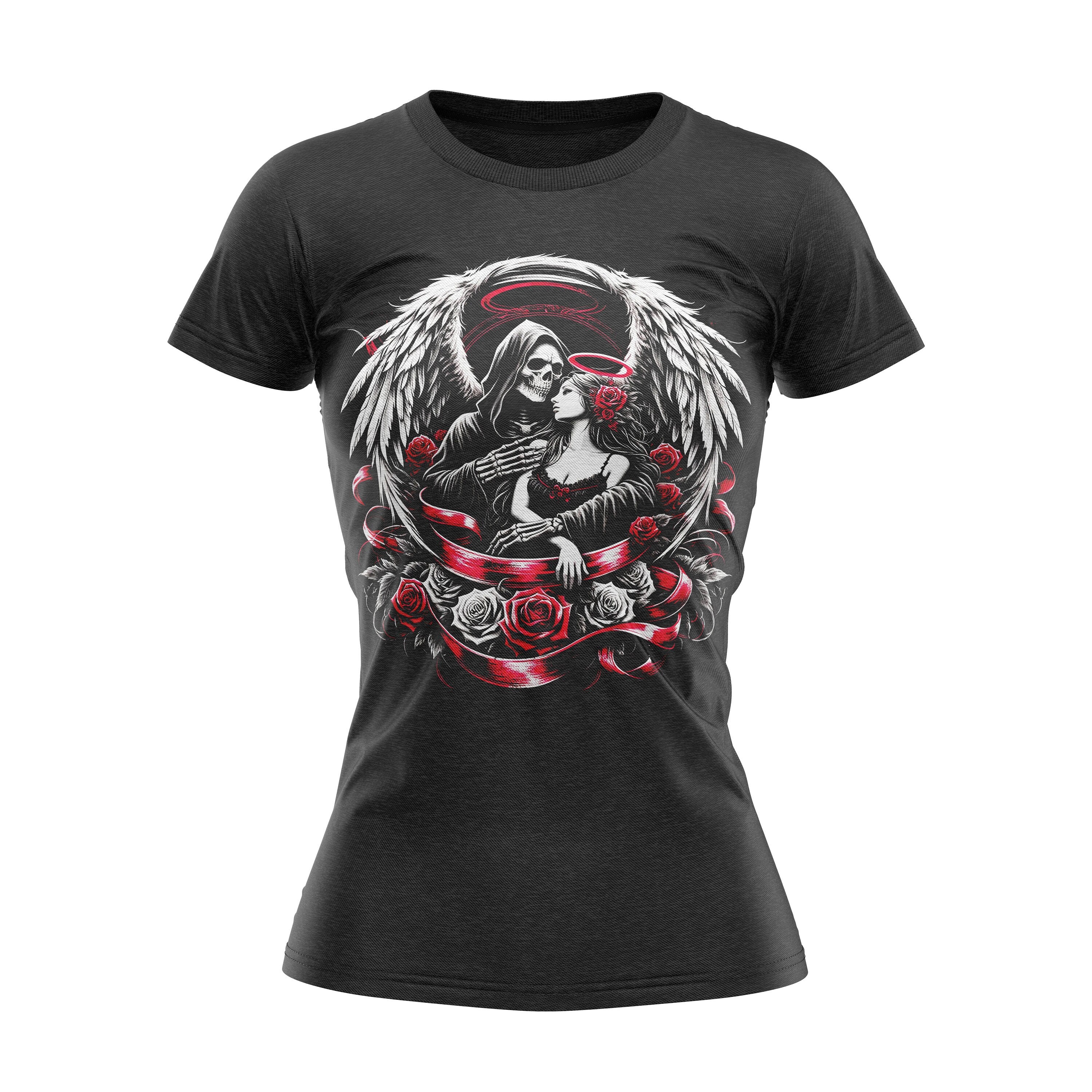 Reaper Maiden Rock Gothic Reaper Heavy Metal Womens T Shirt Graphic Tee – Premium Graphic · Trending Graphic Apparel