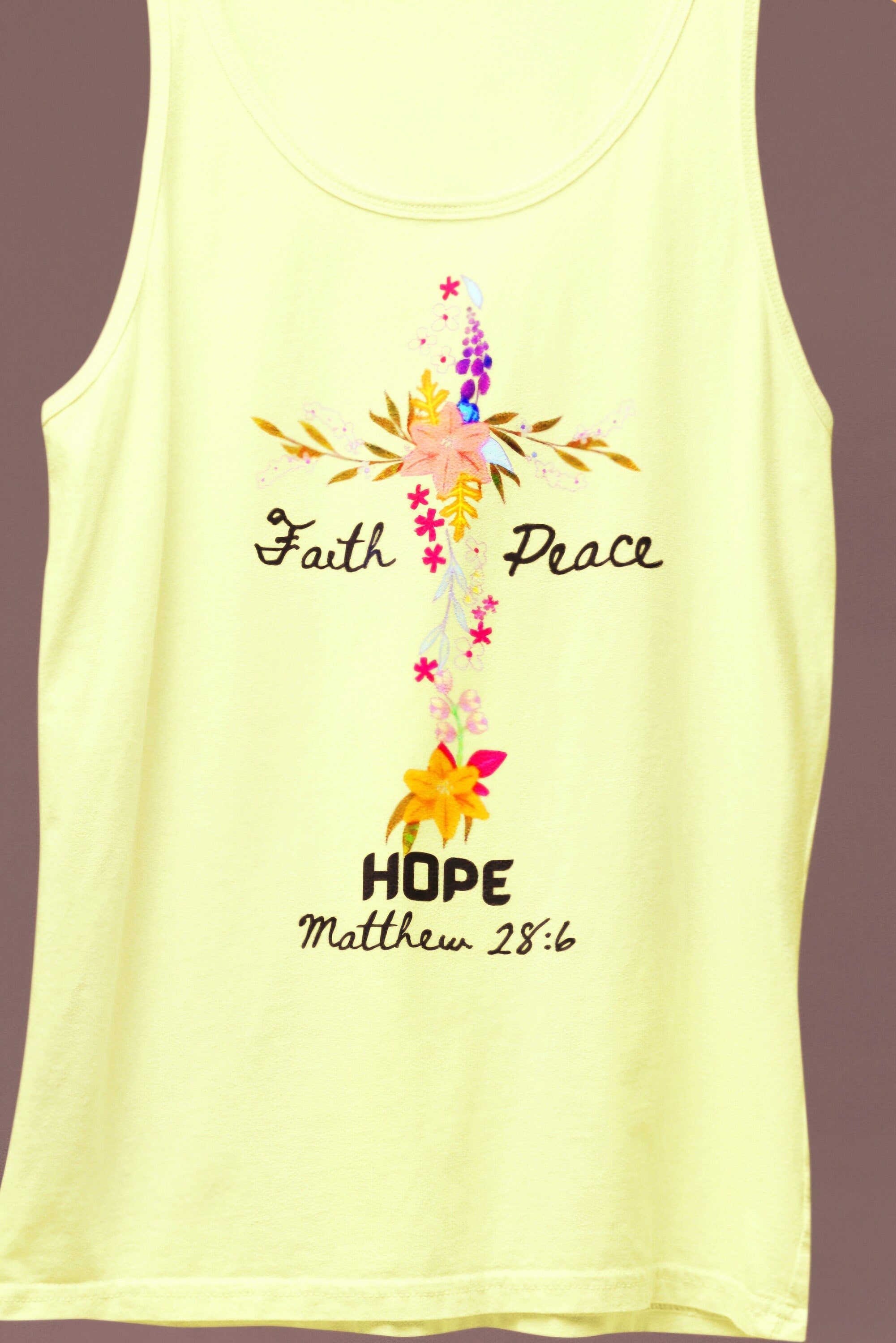 Ladies Tank Top Faith Hope Peace Shirt Spiritual Woman39s Top Gift For Ladies Wife Mother High Quality Unisex Garment Dyed Tank Top – Easygoing Wear · Great Gift For Fans