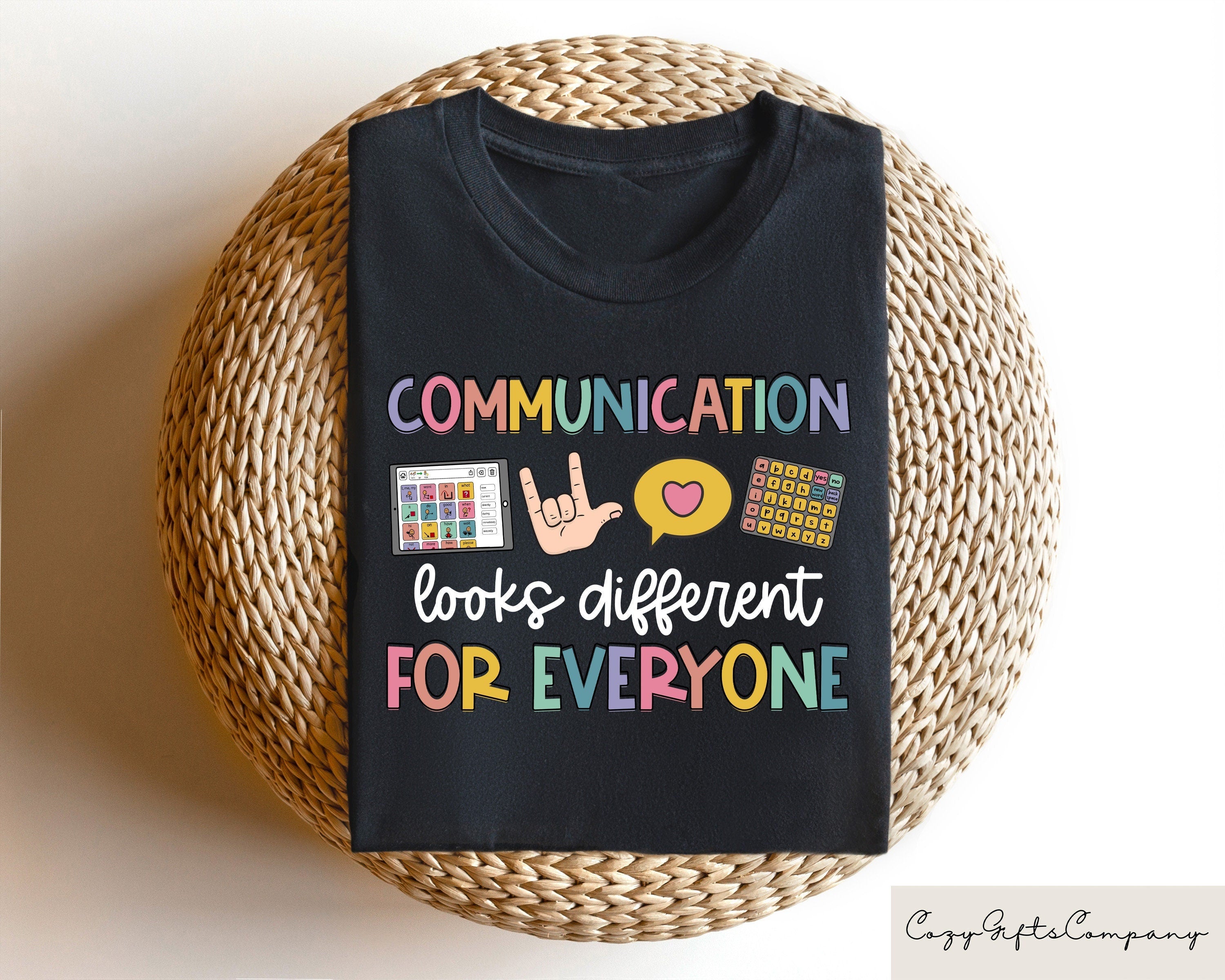 Communication Looks Different For Everyone Shirt Speech Therapy Shirt Speech Pathologist Sweatshirt Slp Hoodie Special Education Gift Hoodie – Easygoing Wear · Top Pick For Any Outfit