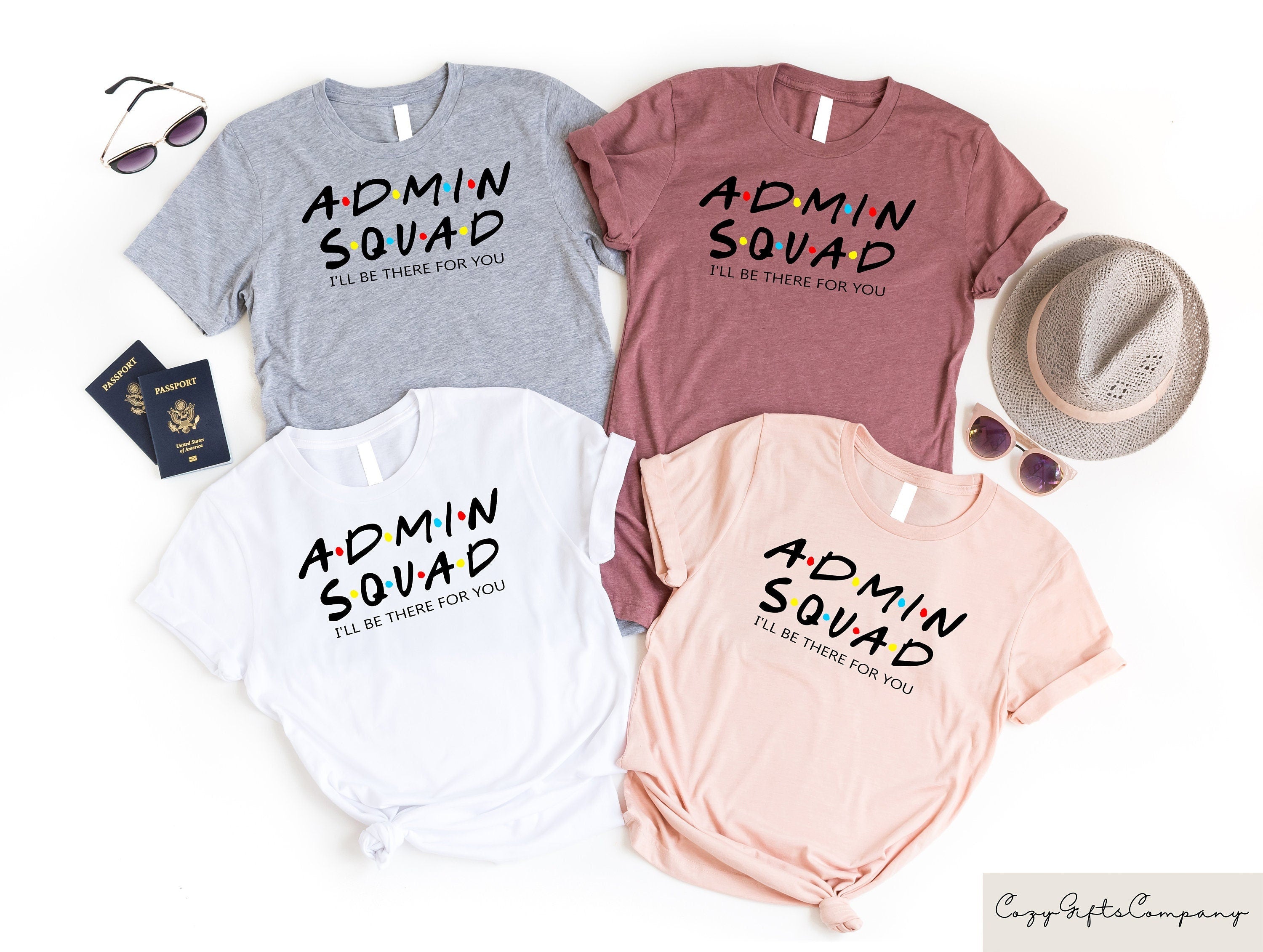 Admin Squad Shirt Office Squad Shirts Office Team Shirts School Secretary Shirt Administrative Assistant Shirt School Office Staff Tees Graphic Tee – Soft Feel · Perfect For Daily Wear
