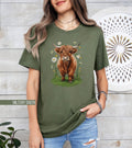 Cute Highland Cow T Shirt Scottish Cow Tee Floral Farm Animal Lover Shirt Boho Cowgirl TShirt Country Style Graphic Tee Gift for Her Graphic Tee – Warm & Stylish · Must-Have Style