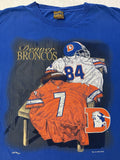 Vintage 1990s 90s 1994 Denver Broncos NFL Football Nutmeg Locker Room T Shirt L Graphic Tee – Aesthetic Look · Must-Have Style