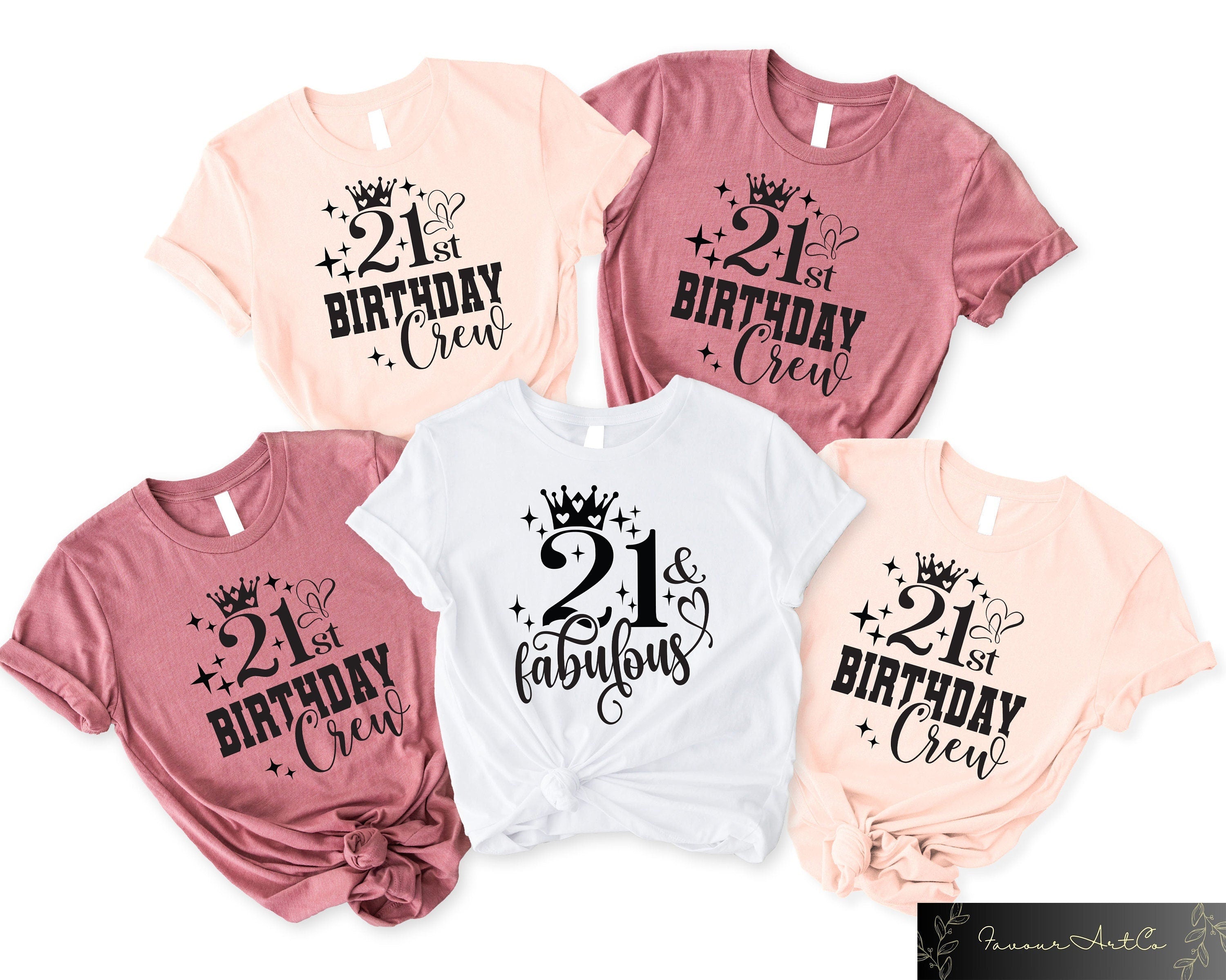 21st Birthday Gift for Her 21 Fabulous Shirt 21st Birthday 21 Party Crew Shirt 21st Birthday Fabolous Squad Shirt Birthday Party Shirts Graphic Tee – Fan Favorite · Must-Have Style