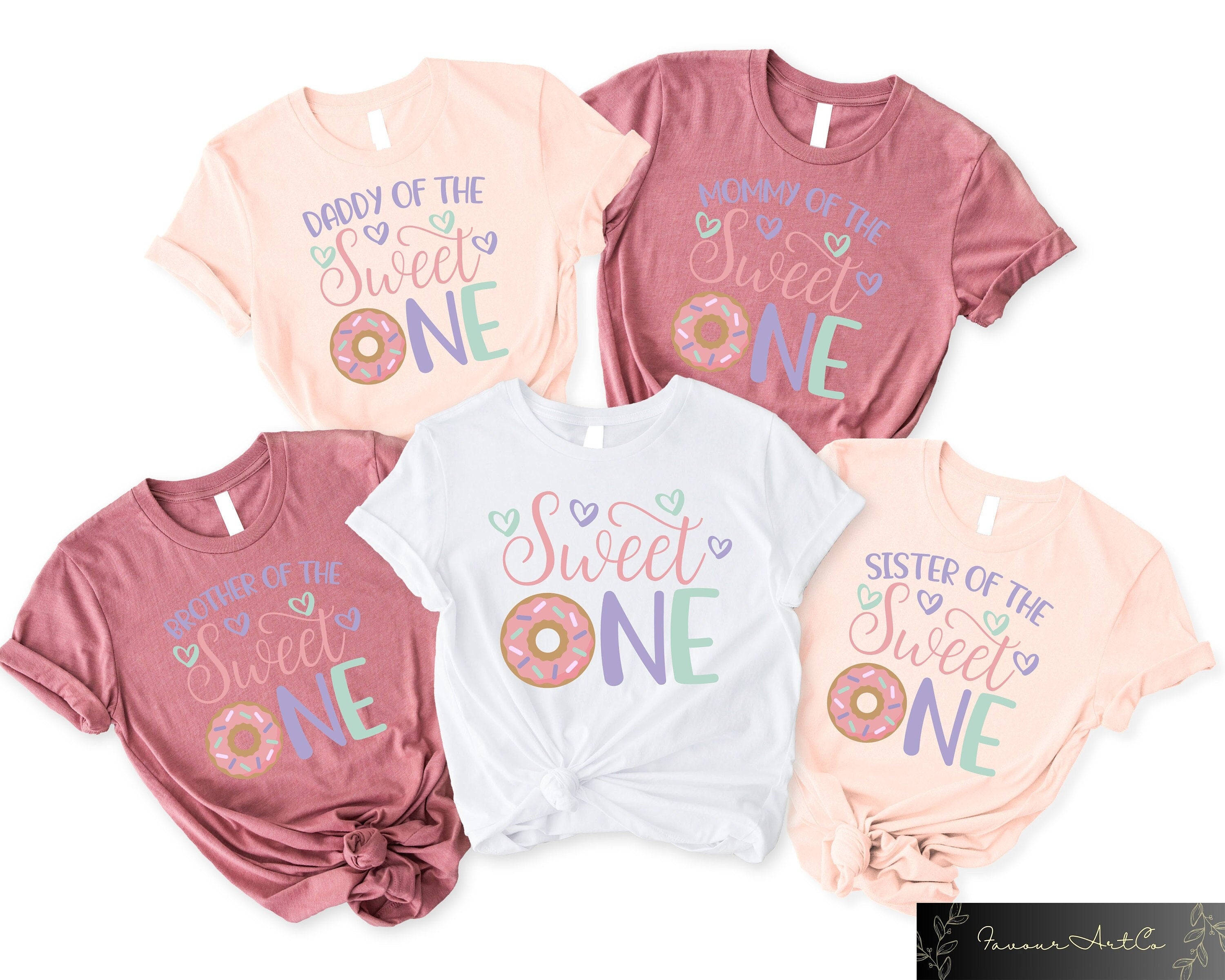 Sweet One Donut Family Birthday Shirt Famiy Birthday Shirts Donut Family Birthday Gift Kids Birthday Shirt Birthday Party Shirts Graphic Tee – Fan Favorite · Perfect For Daily Wear