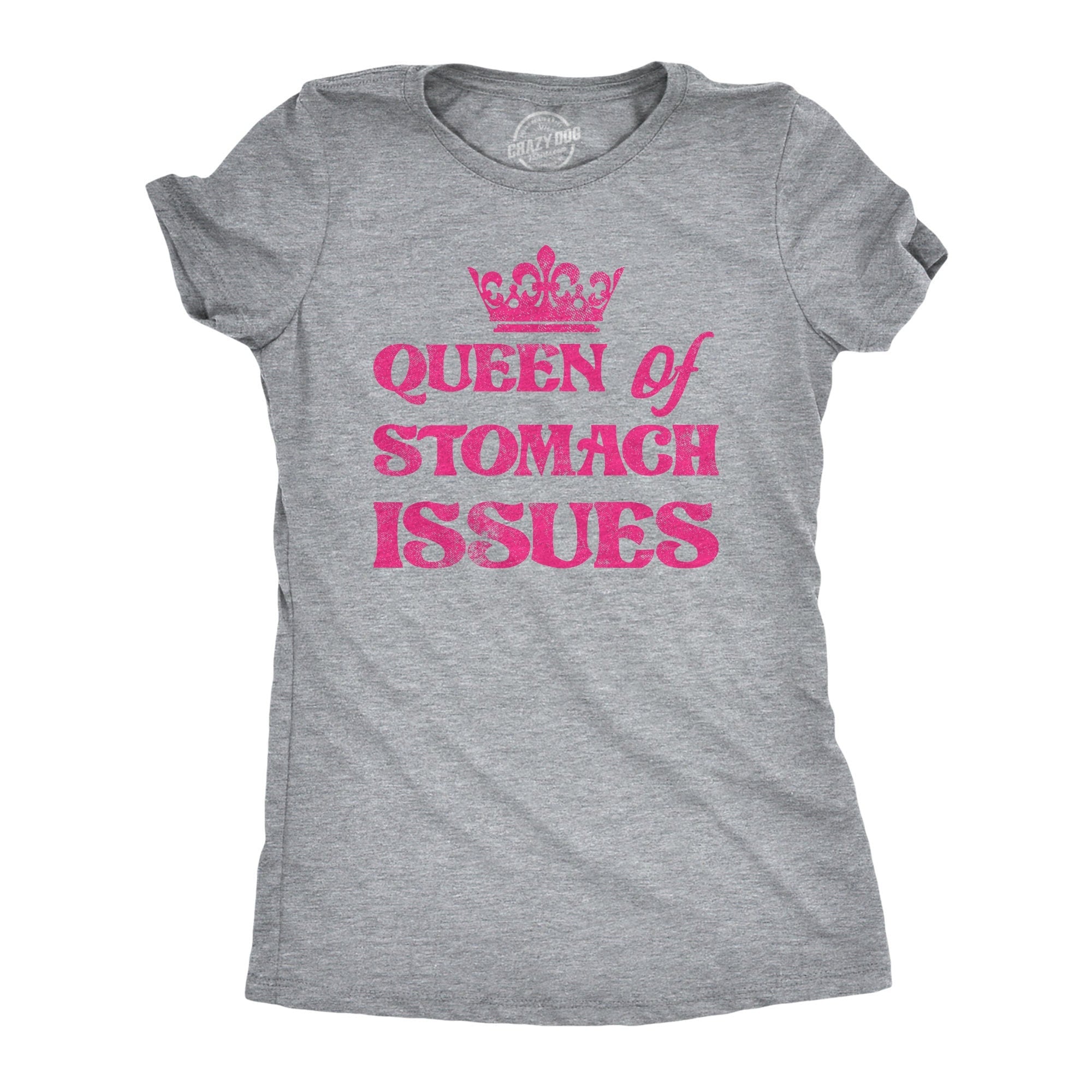 QUEEN of Stomach Issues Shirt Funny Shirts Empowered Queen of Tummy Troubles Tee Cute Top for Stomach Issue Warriors IBS Shirts Crown Graphic Tee – Aesthetic Look · Must-Have Style