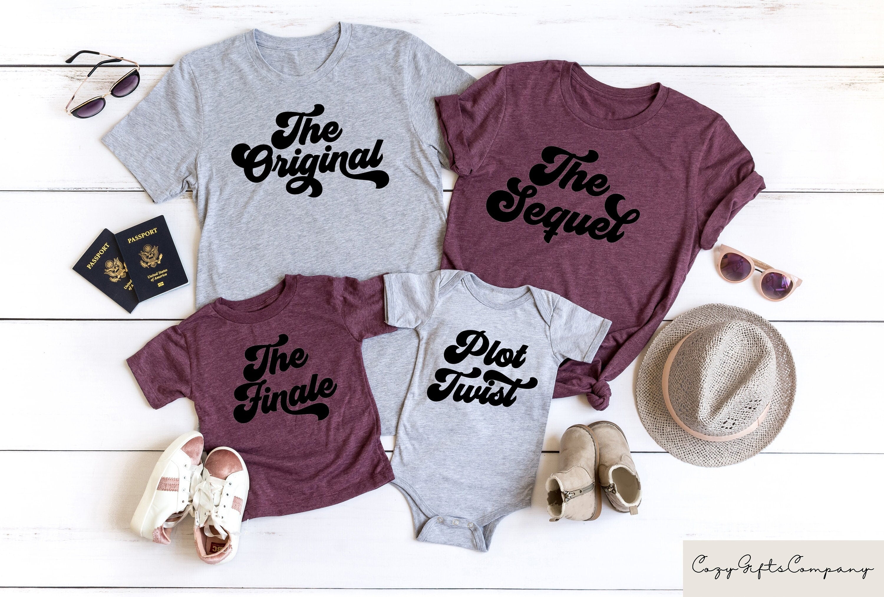 Original Sequel Finale Shirts Pregnancy Announcement Matching Sibling Shirt Baby Reveal Gender Reveal Big Sister Big Brother Graphic Tee – Everyday Comfort · High-Quality Print