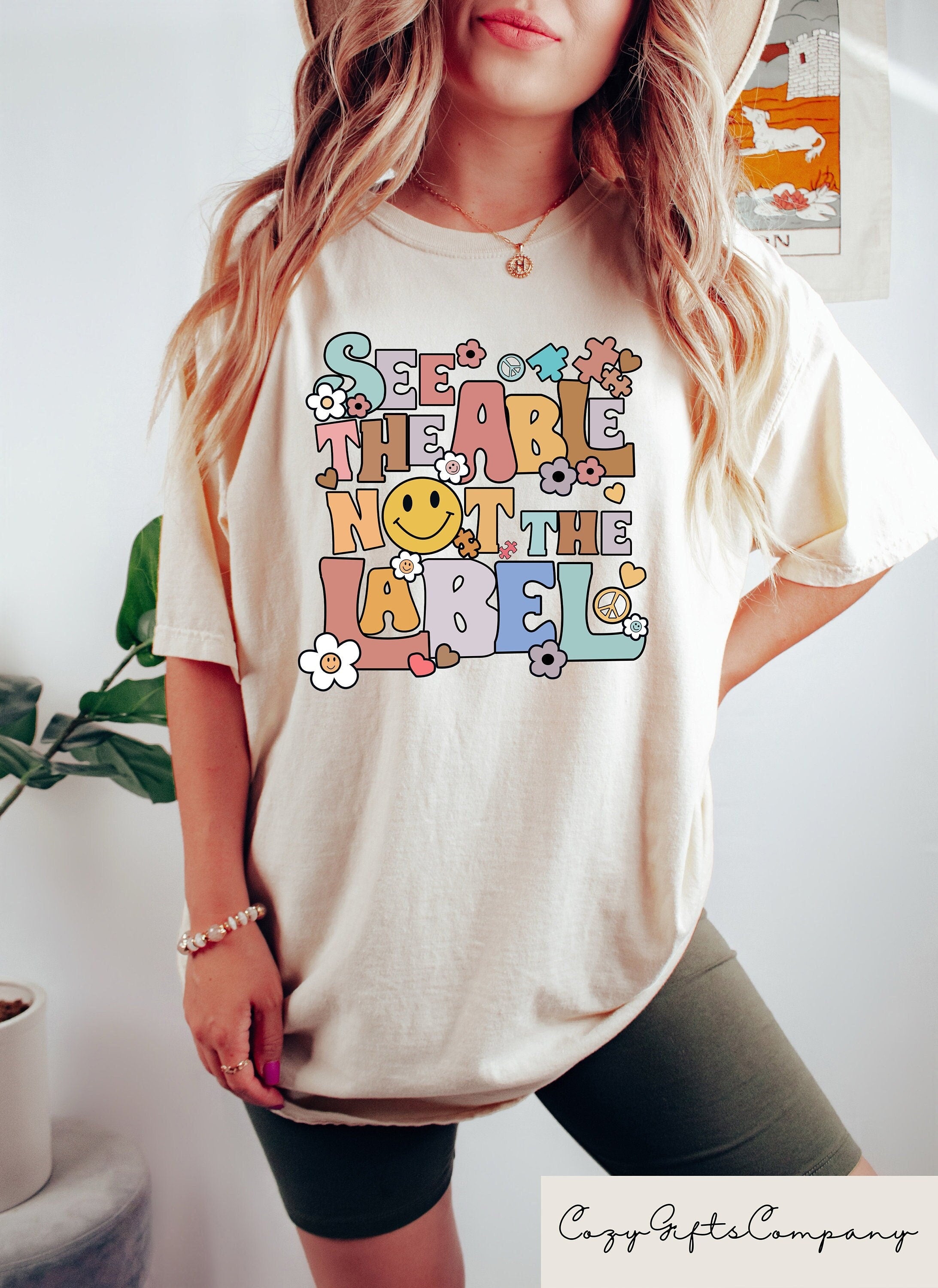 See The Able Not The Label Shirt Autism Awareness Shirt Autism Month Shirt Special Education Teacher Shirt Neurodiversity Shirt Graphic Tee – Premium Graphic · High-Quality Print