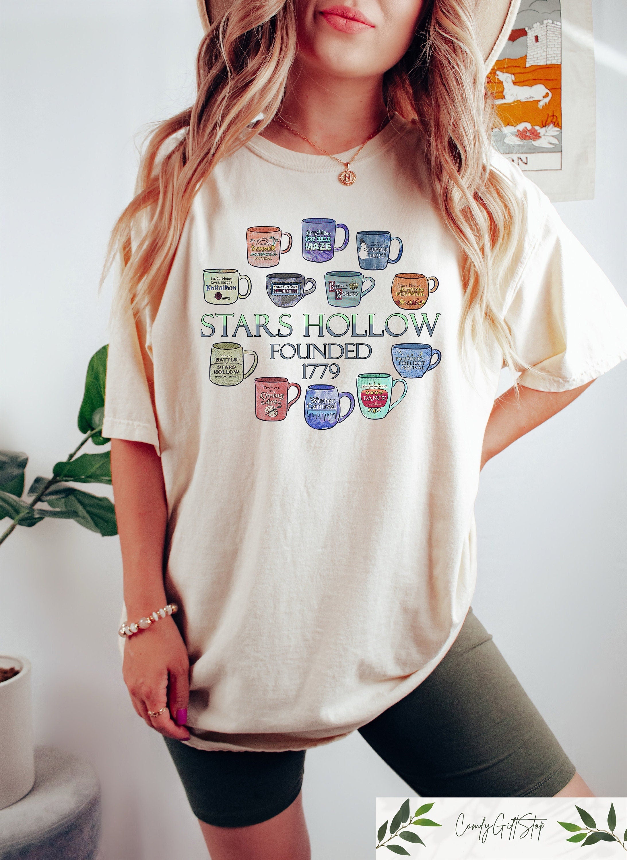 Stars Hollow Mugs Tshirt Luke39s Coffee Sweater Lukes Diner Hoodie Mugs of Stars Hollow Annual Events Sweatshirt Hoodie – Feel-Good Design · High-Quality Print