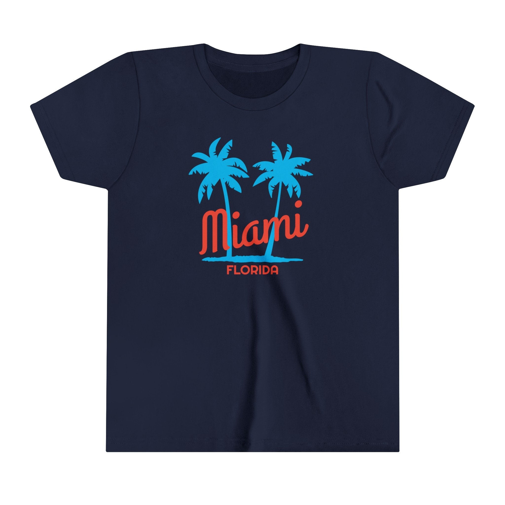 Miami Florida Youth Shirt Retro Palm Tree Miami Kid39s TShirt Personalization Available Graphic Tee – Cozy Vibes · Trending Graphic Apparel