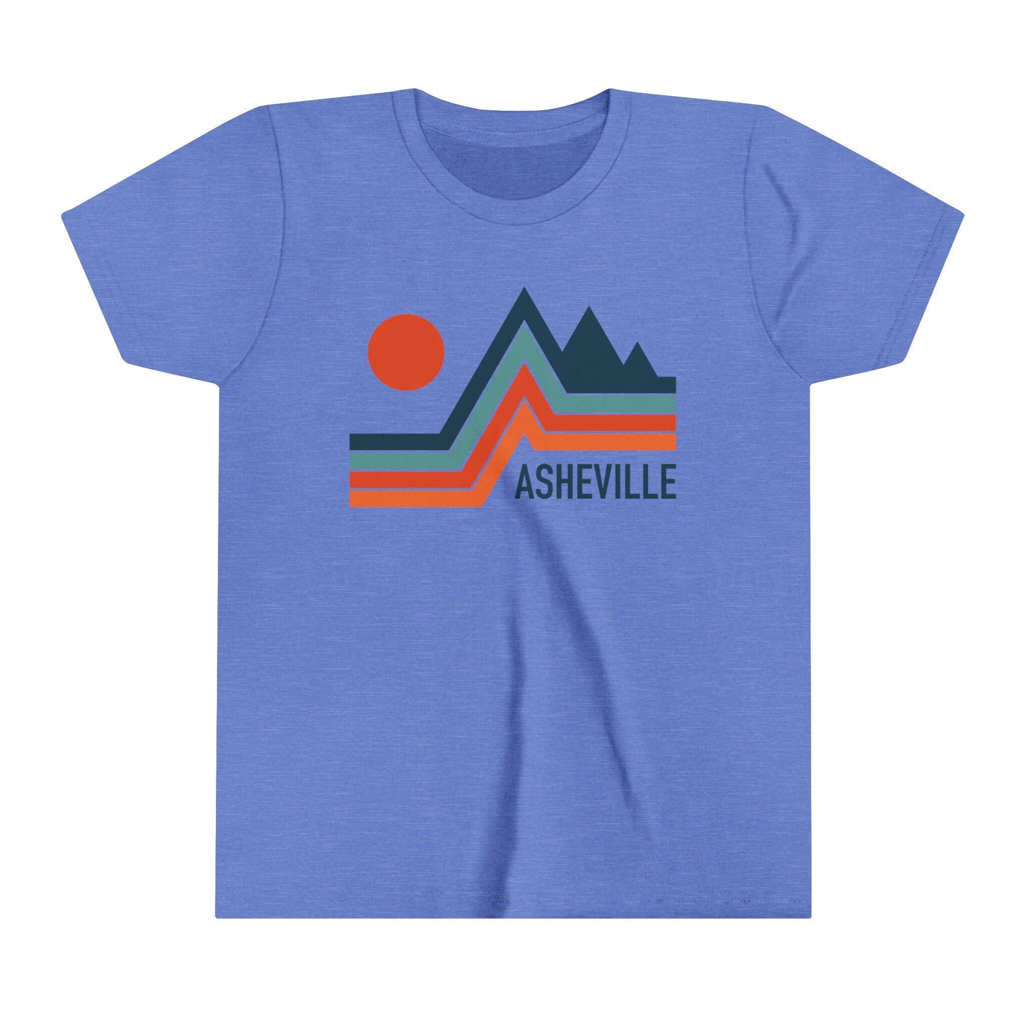 Asheville North Carolina Youth Shirt Retro Mountain Asheville Kid39s TShirt Personalization Available Graphic Tee – Aesthetic Look · Great Gift For Fans
