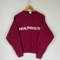 Vintage Fruit Of The Loom Tag HealthSouth Spellout BigLogo Embroidered Sweatshirt Crewneck Sweater Healthsouth Colour Maroon Size Large Sweatshirt – Soft Feel · Trending Graphic Apparel