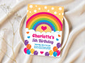 5th Birthday Invitation Rainbow Editable Invitation Birthday Girl Invite Rainbow 5Th Birthday Girl Printable Invitation Colorful R123 Graphic Tee – Warm & Stylish · High-Quality Print