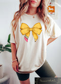 Coquette Teacher Comfort Shirt Coquette Pencil Bow T Shirt Trendy Back to School Tee Elementary Teacher Gift First Day Of School Gifts Graphic Tee – Warm & Stylish · Top Pick For Any Outfit
