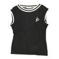 Roccobarocco Womens Black Mesh Sleeveless Top Vintage High End Designer VTG Graphic Tee – Fan Favorite · Must-Have Style