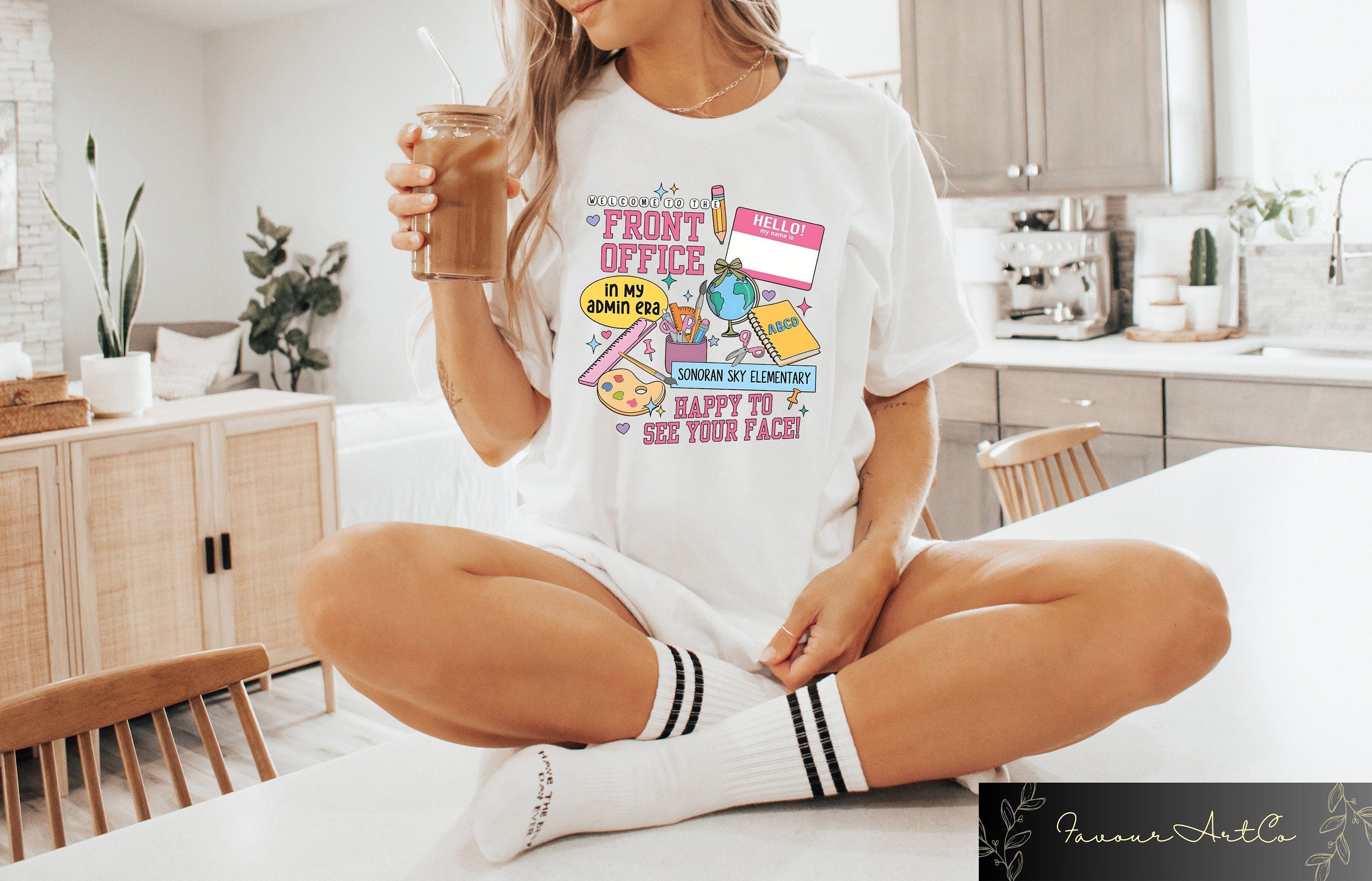 In My Admin Era School Front Office Shirt Admin Squad Gift Front Office Team School Secretary Shirt Office Squad Happy First Day of School Graphic Tee – Soft Feel · Perfect For Daily Wear