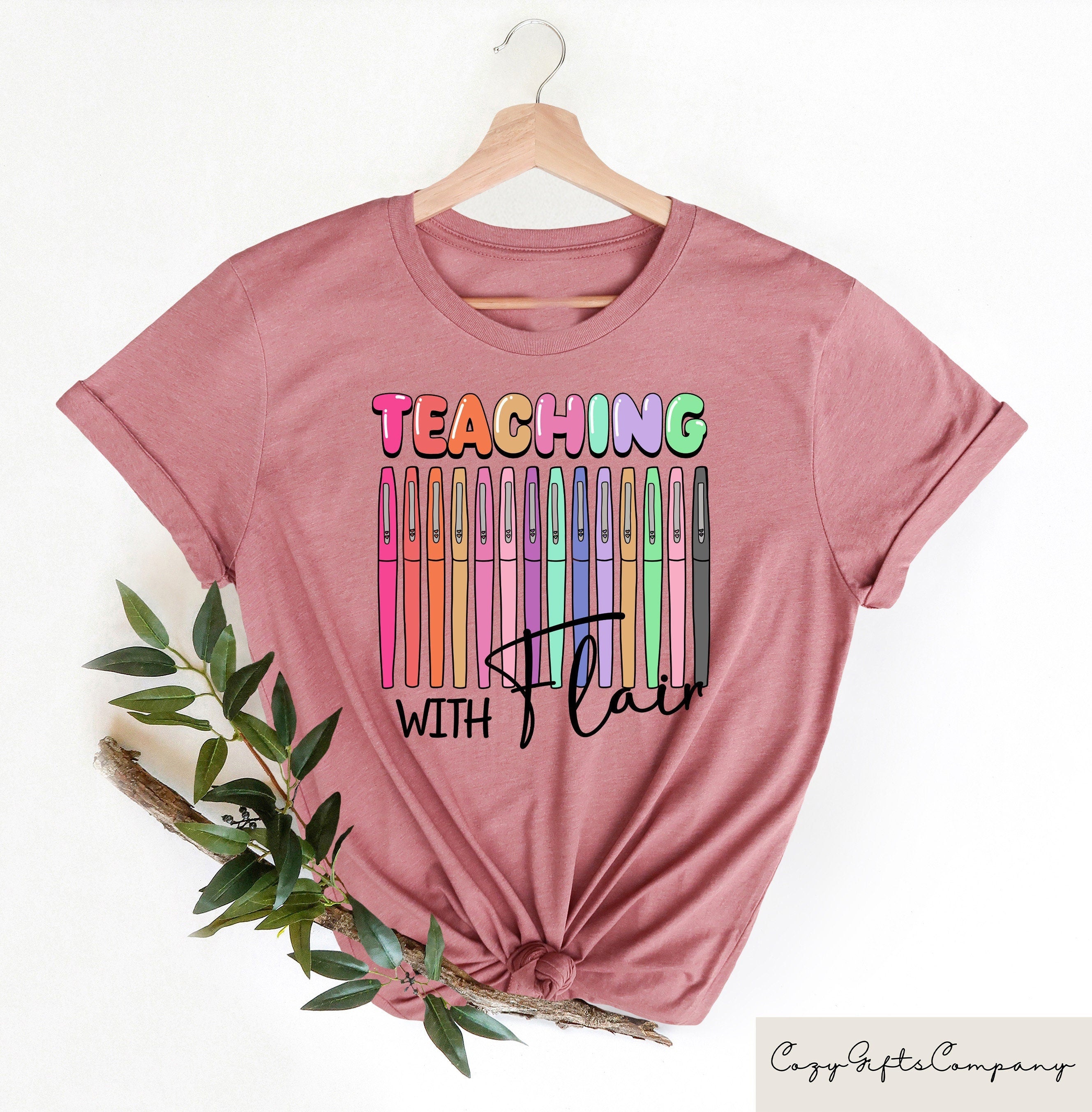 Teaching With Flair Shirt Back To School T Shirt First Day Of School Funny Teacher Shirt Teacher Gift Teacher Shirts For Women Men Graphic Tee – Soft Feel · High-Quality Print