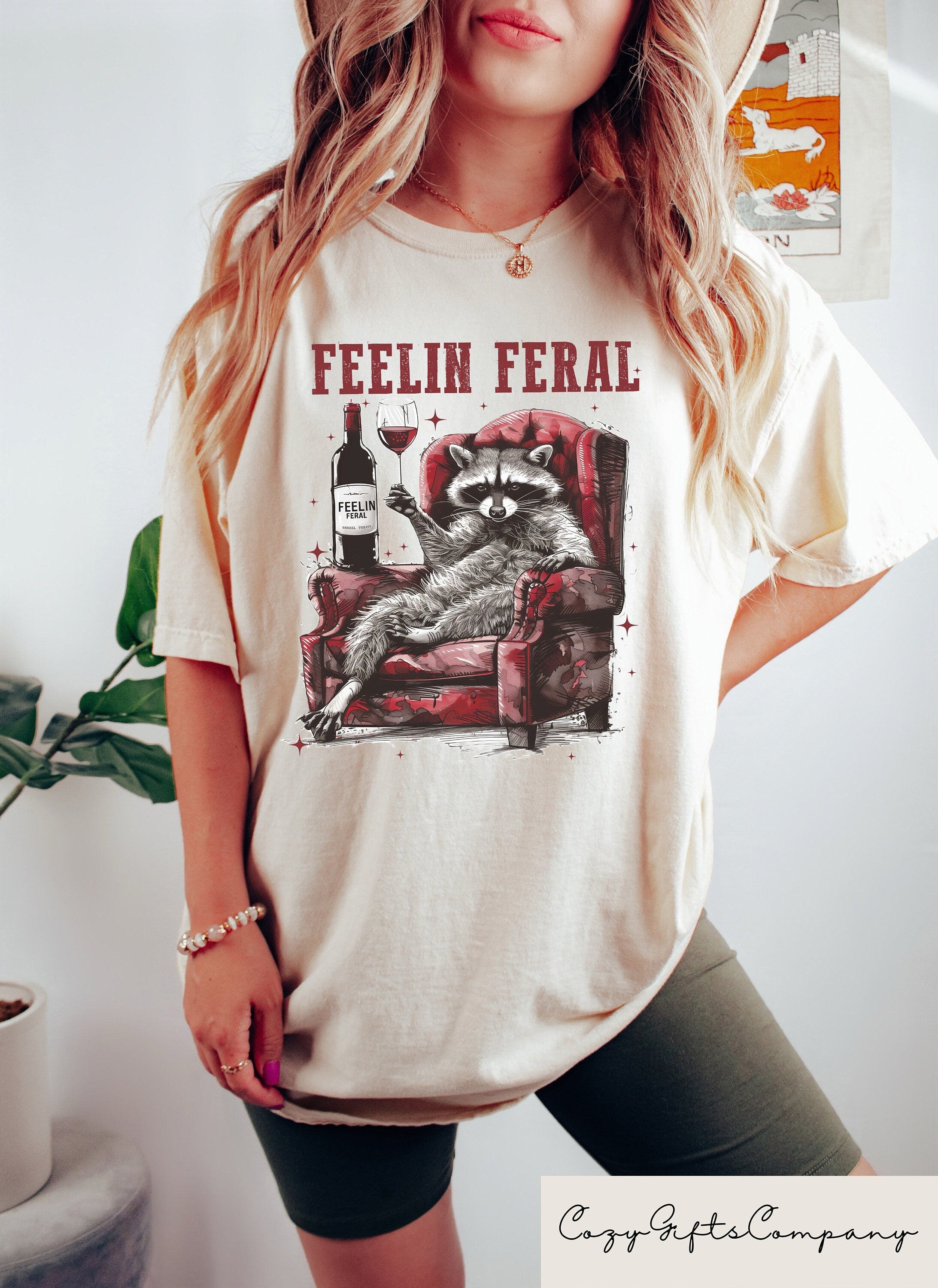 Feelin Feral Raccoon Shirt Funny Meme Raccoon T Shirt Feral Shirt Aesthetic Woman Clothing Funny Rodeo Shirt Graphic Tee – Fan Favorite · Perfect For Daily Wear