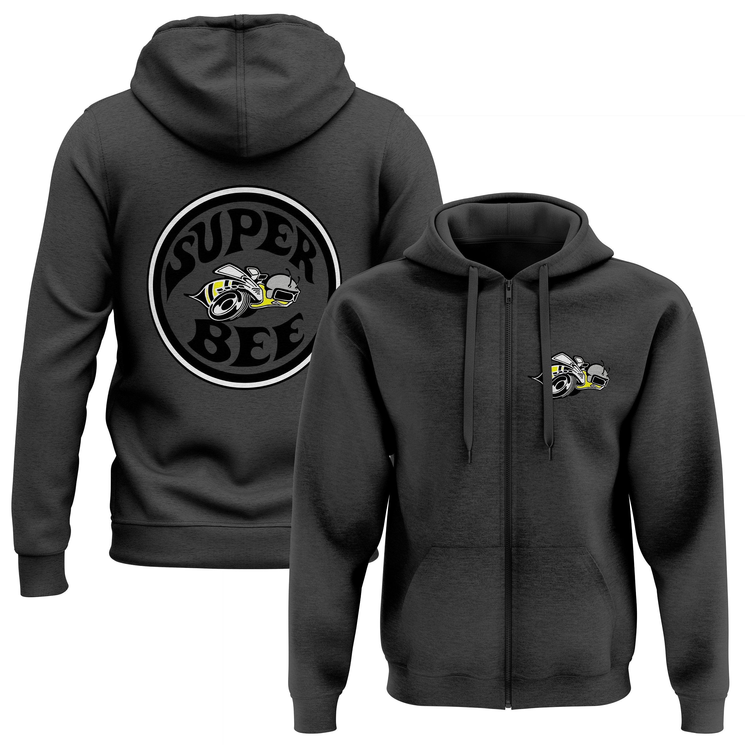 Dodge Superbee Coronet Charcoal Zip Hoodie Hoodie – Cozy Vibes · Trending Graphic Apparel