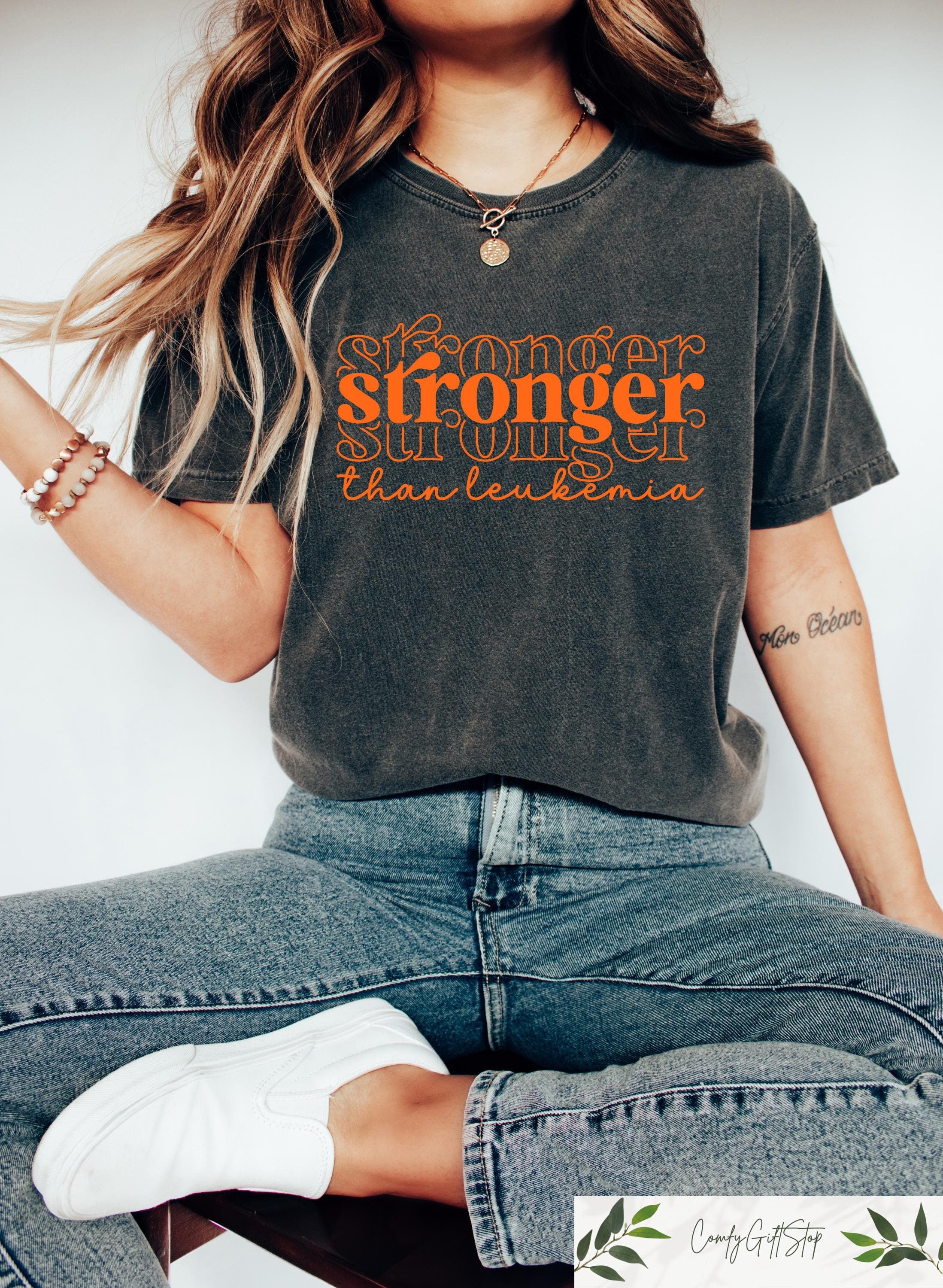 Leukemia Support Shirt Leukemia Cancer Awareness Gift Orange Ribbon Graphic Tees Cancer Warrior Clothing Leukemia Survivor Tshirt Graphic Tee – Cozy Vibes · Great Gift For Fans