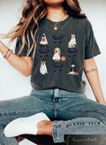 Retro Ghost Dog Halloween Bow Comfort Retro Shirt Dog Lover Halloween Gift Cute Spooky Dog Sweatshirt Womens Fall Shirt Dog Sweatshirt Sweatshirt – Fan Favorite · High-Quality Print