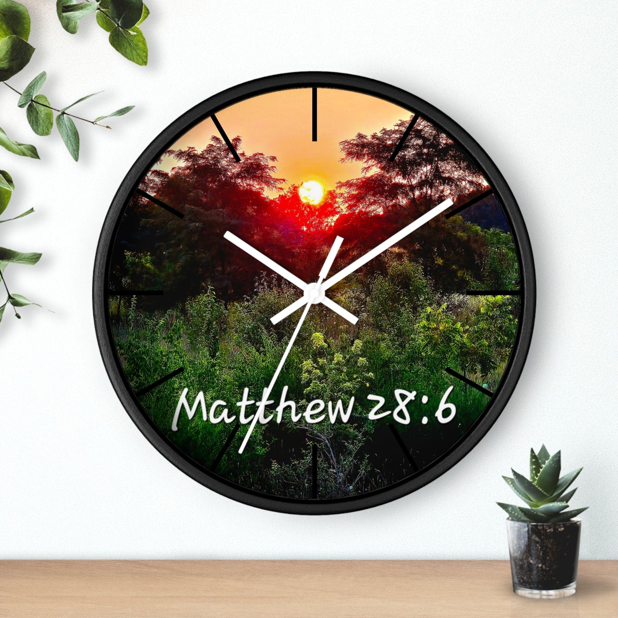 Christian Sunrise Wall Clock New Day New Hope Inspirational Scripture Clock Wall Art Home Decor Gift For Home Church Office Real Photography Graphic Tee – Feel-Good Design · Great Gift For Fans