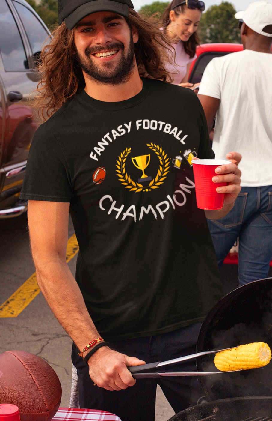 Fantasy Football Shirt Champion T Shirt Gift For Fantasy Players High Quality Extra Soft Tee Unisex Garment Dyed T shirt Graphic Tee – Soft Feel · High-Quality Print