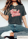 Good Times Cherry Shirt Retro Summer Shirt Super Fun Cherry Fruit Fresh Cherries Besties Shirt Beach Life Shirt Aesthetic Woman Tshirt Graphic Tee – Soft Feel · Great Gift For Fans