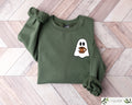 Cute Spooky Coffee Sweatshirt Womens Ghost Sweatshirt Halloween Gifts Spooky Season Tee Fall Coffee Lover Shirt Halloween Party Shirt Sweatshirt – Aesthetic Look · Great Gift For Fans