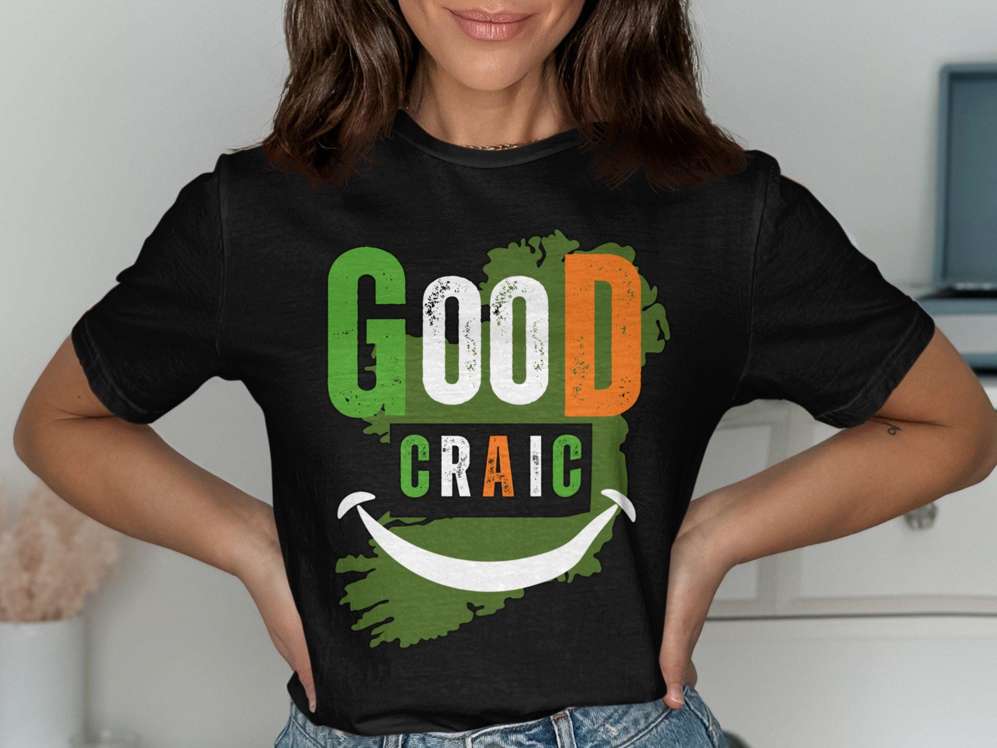 Funny Irish Good Craic T Shirt Retro Style St Patrick39s Day Shirt Ireland Funny Gift Tee Vintage Irish Humor Top Graphic Tee – Fan Favorite · Trending Graphic Apparel