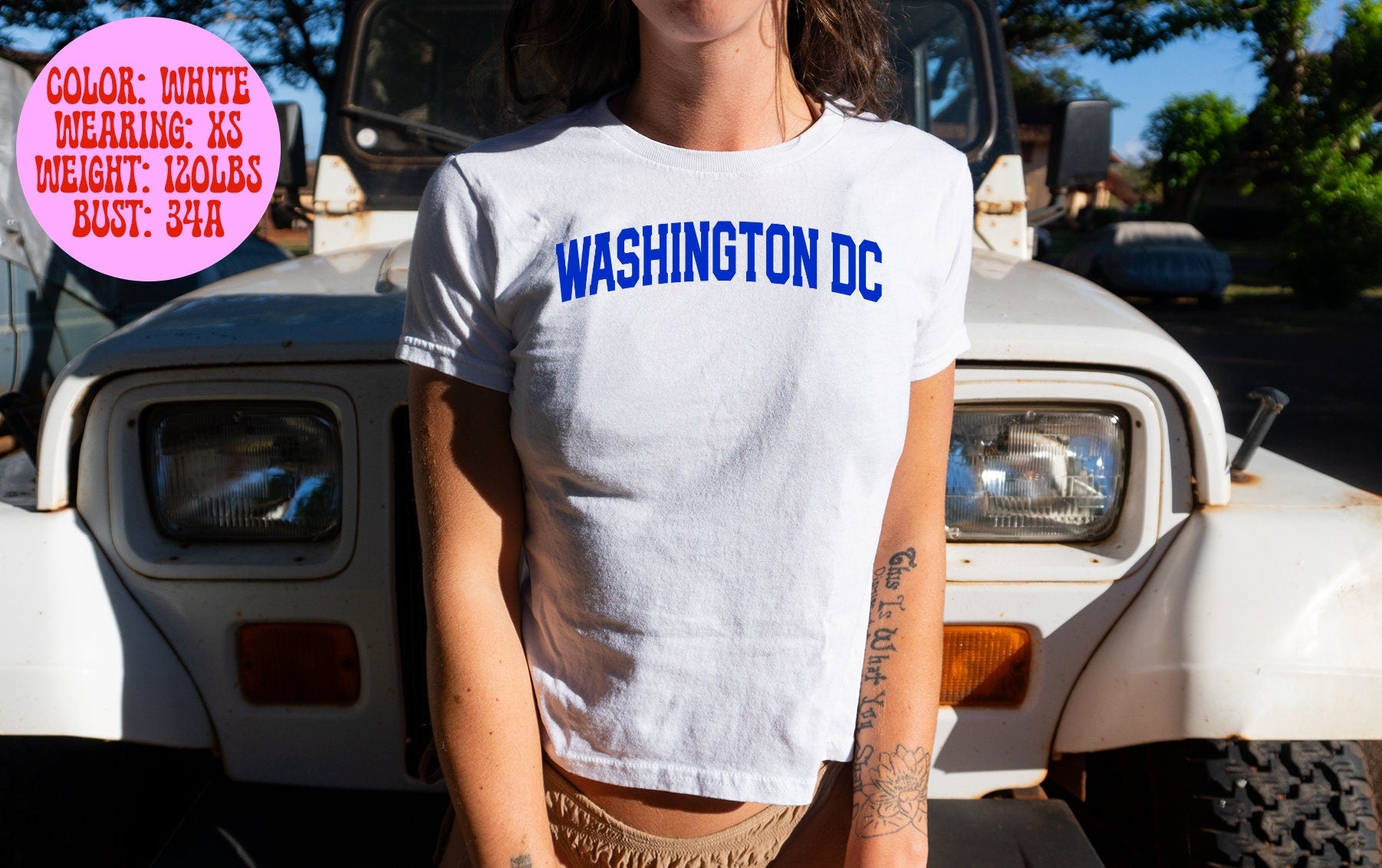 Washington DC Baby Tee SNUG FIT Gifts Shirt Tshirt Her Women Trendy 90s Y2K Summer Pink Blue White Grey Aesthetic Graphic Tee – Premium Graphic · Perfect For Daily Wear
