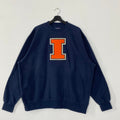 Vintage University Illinois Urbana Sweatshirt Illinois Crewneck Illinois Sweater Pullover Illinois Fighting Illini Patch Logo Blue XXLarge Sweatshirt – Warm & Stylish · Perfect For Daily Wear