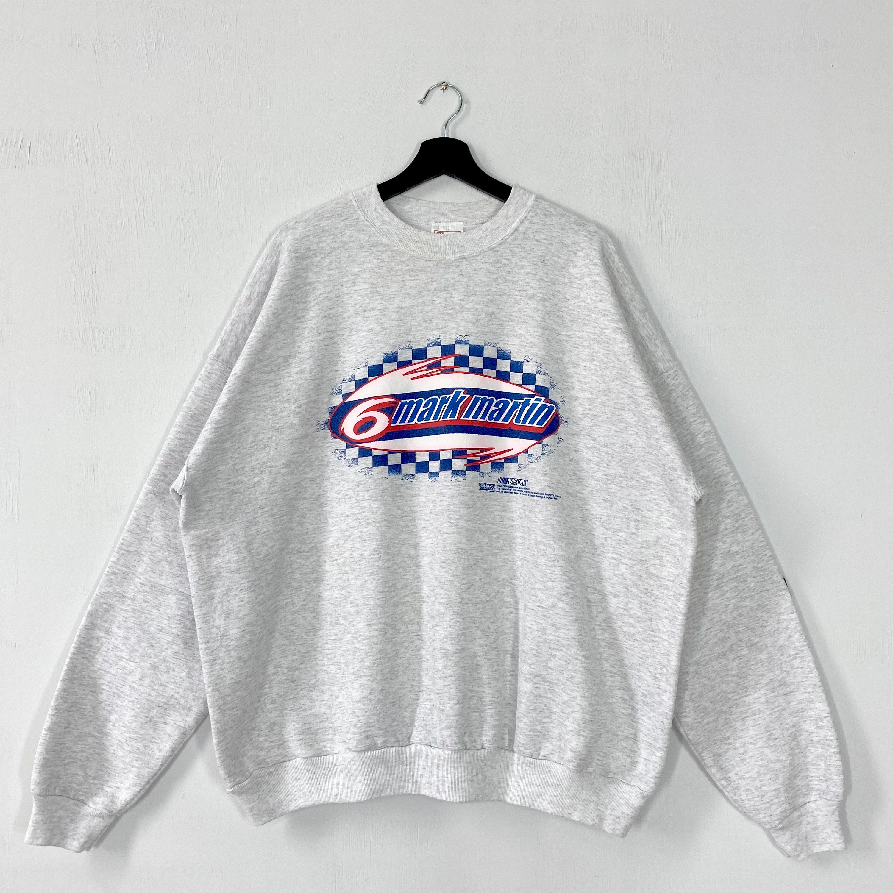 Vintage Mark Martin Sweatshirt Mark Martin Crewneck Mark Martin Sweater Pullover American Race Driver NASCAR Print Logo Grey XXLarge Sweatshirt – Fan Favorite · Top Pick For Any Outfit