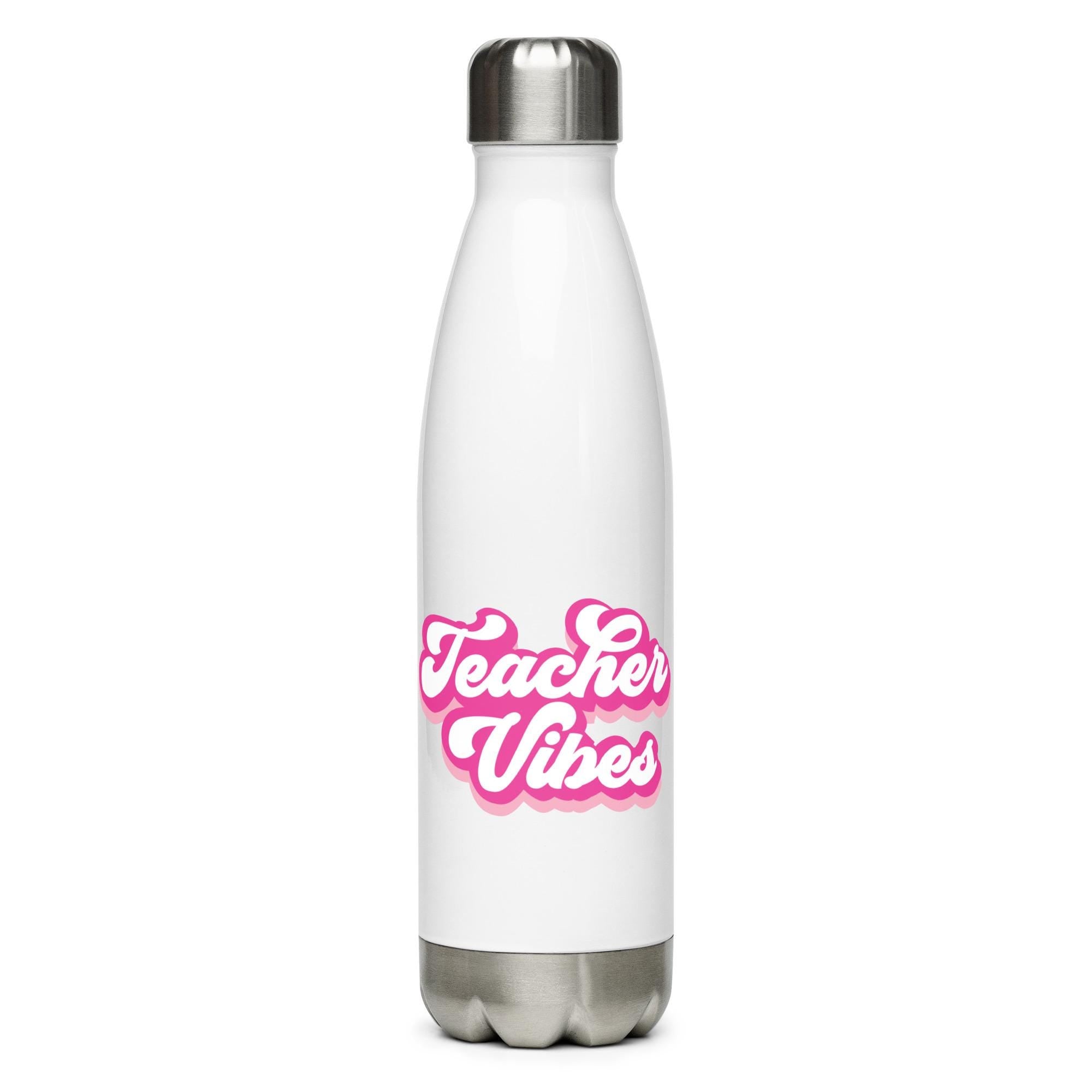 Teacher Vibes Back To School Stainless steel water bottle Graphic Tee – Feel-Good Design · Must-Have Style