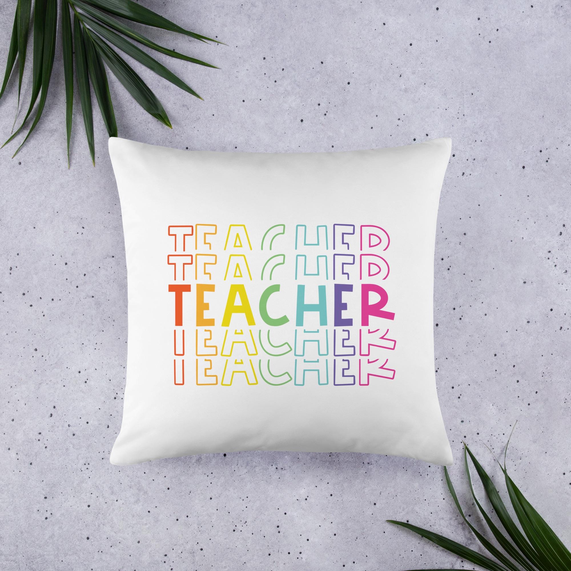 Teacher Back To School Basic Pillow Graphic Tee – Premium Graphic · Great Gift For Fans