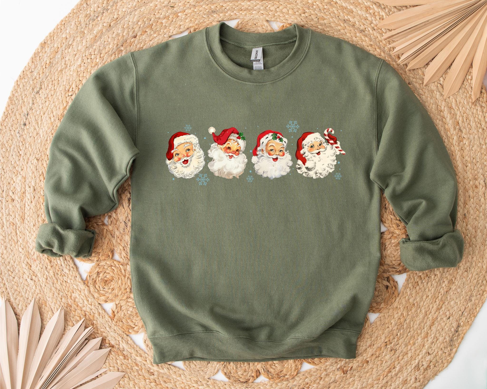 Santa Merry Christmas Sweatshirt Santa Claus Graphic Tee Xmas Women Men Gift Classic Christmas Sweatshirt Retro Cheerful Santa Tee Sweatshirt – Bold Style · High-Quality Print