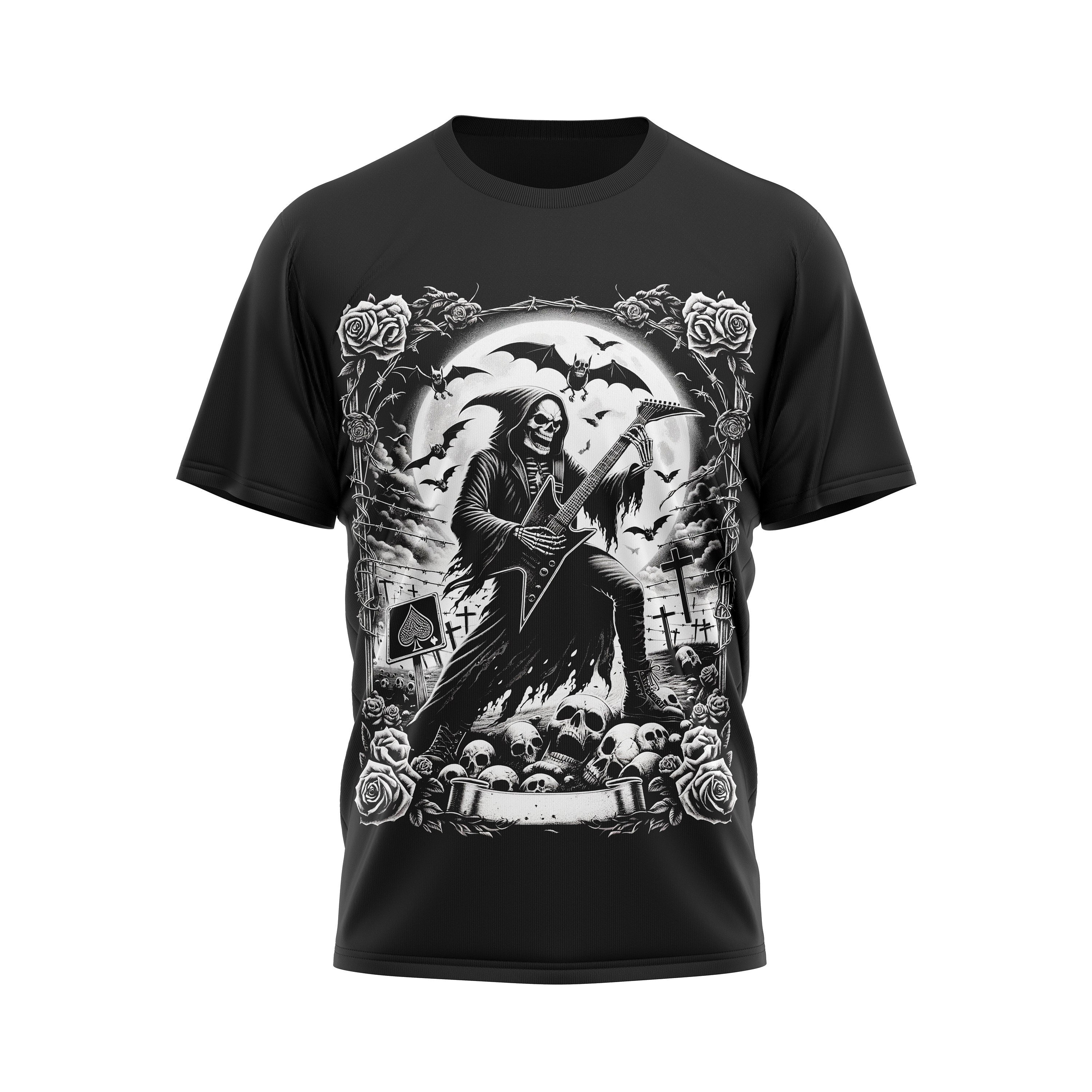 The Sandman Rock Gothic Death Reaper Heavy Metal Men39s T Shirt Graphic Tee – Cozy Vibes · Perfect For Daily Wear