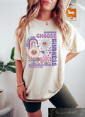Choose Kindness Shirt Retro Groovy Floral T Shirt Inspirational Shirts Aesthetic Woman Tee Graphic Tee – Feel-Good Design · Must-Have Style
