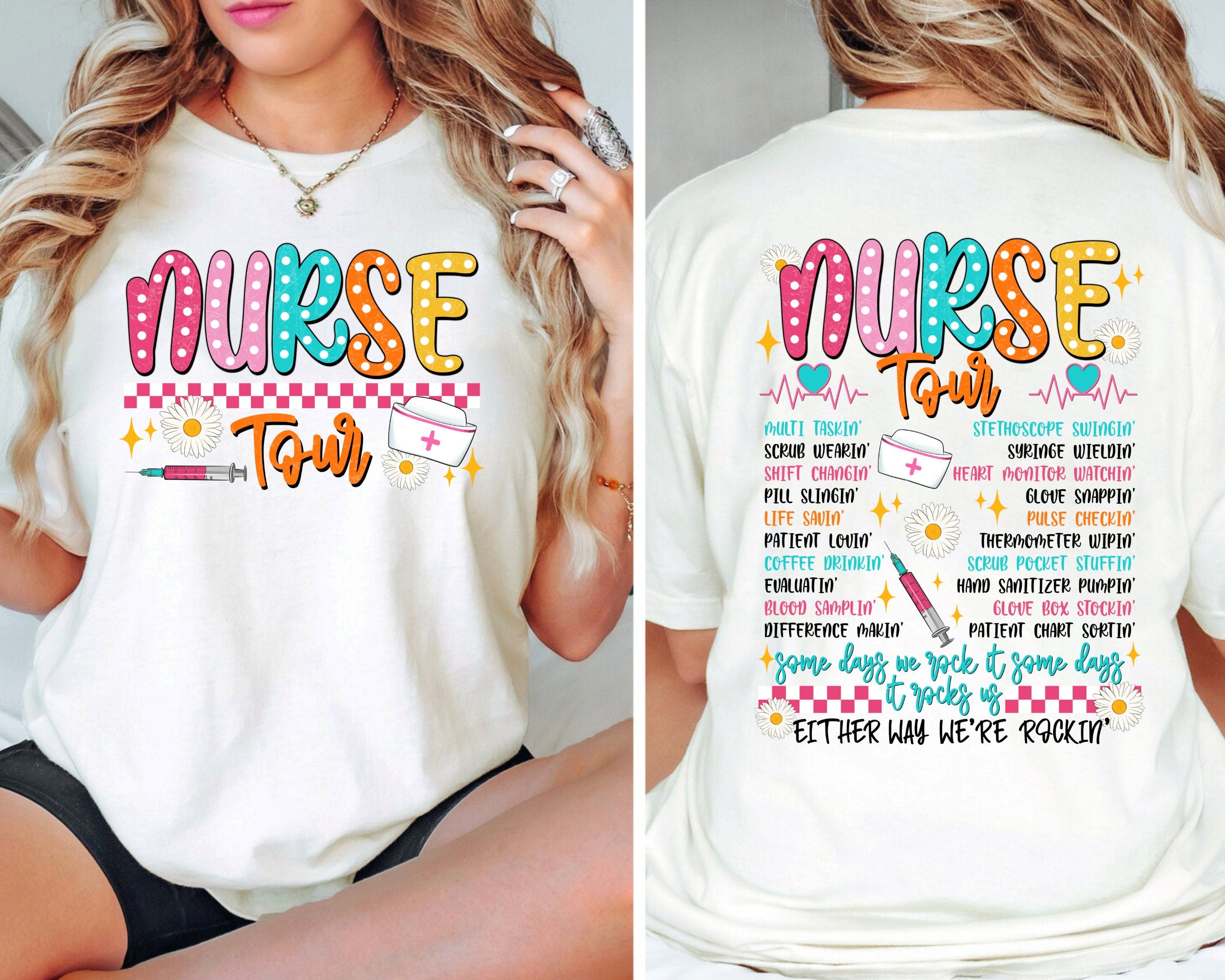 Funny Nurse Shirts Nurse Tour TShirt Some Days I Rock It Nurse Nurse Life Some Days I Rock It Funny Nurse Shirts Graphic Tee – Aesthetic Look · Top Pick For Any Outfit