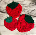 Set of three vintage 80s crochet strawberry shaped trivets pot holders hot pads Graphic Tee – Warm & Stylish · High-Quality Print
