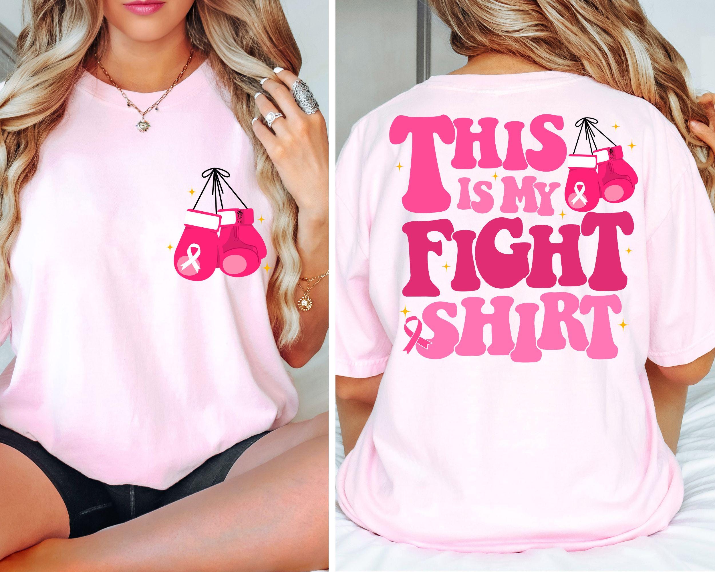 Gift for WomenBreast Cancer Awareness Shirt Gift for Cancer Awareness Shirt This is My Fight Shirt Breast Cancer ShirtPink Ribbon Shirt Graphic Tee – Soft Feel · Trending Graphic Apparel